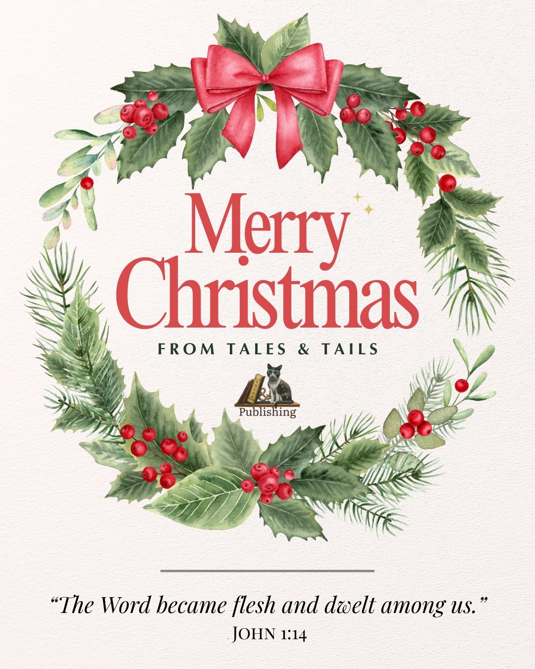 From our little bookshop to your home &mdash; Merry Christmas 🎄✨

May your coffee stay warm, your pages linger a little longer, and your hearts rest in the wonder of Emmanuel.

&ldquo;The Word became flesh and dwelt among us.&rdquo; John 1:14