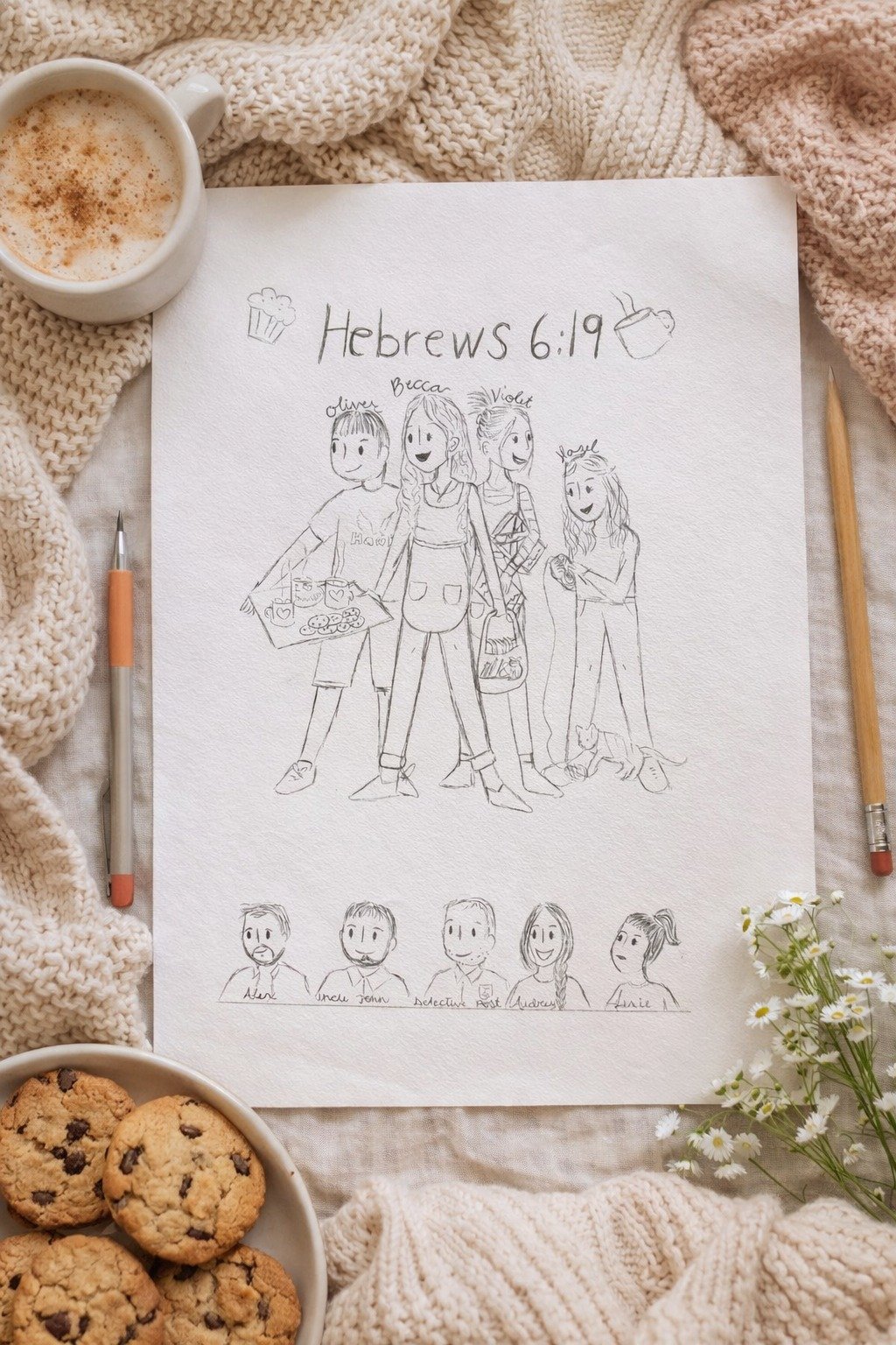 We absolutely love seeing how readers are enjoying Death at the Paper Palace&mdash;and this darling fan art from one of our young readers made our entire day. 🥹📖✏️

This sweet drawing features Becca and her kids&mdash;Violet, Oliver, and Hazel&mdas