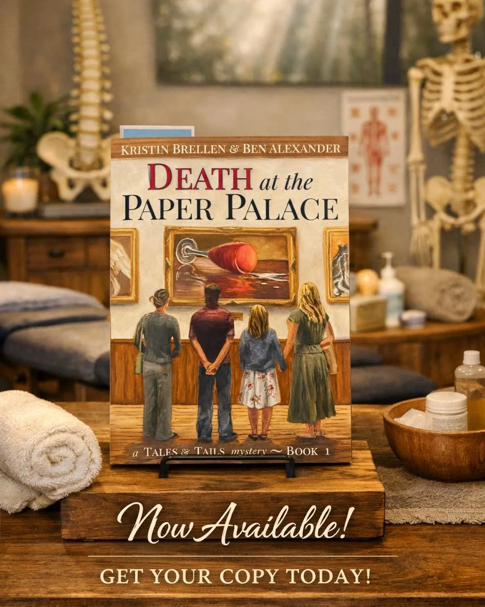 Plot twist! 📖✨

The shelves at Well Within Chiropractic have been restocked with signed copies of Death at the Paper Palace.

They&rsquo;re nestled in, looking charming and slightly suspicious&hellip; as cozy mysteries tend to do. 🕵️&zwj;♀️

Stop b