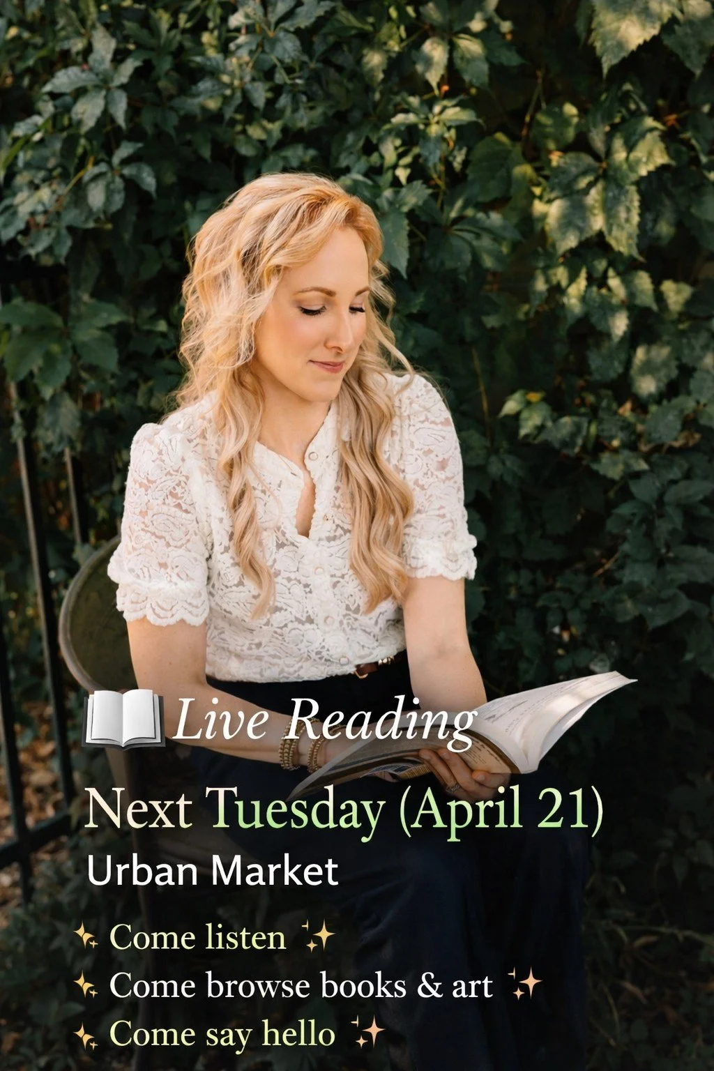 📖✨ A Few Tickets Left! {Link below}
Join us for Local Authors Night!

Ben and I will both be there&mdash;sharing Death at the Paper Palace and Ben&rsquo;s artwork&mdash;and we would truly love to see you 🤍

Come enjoy an evening of stories, tea, an