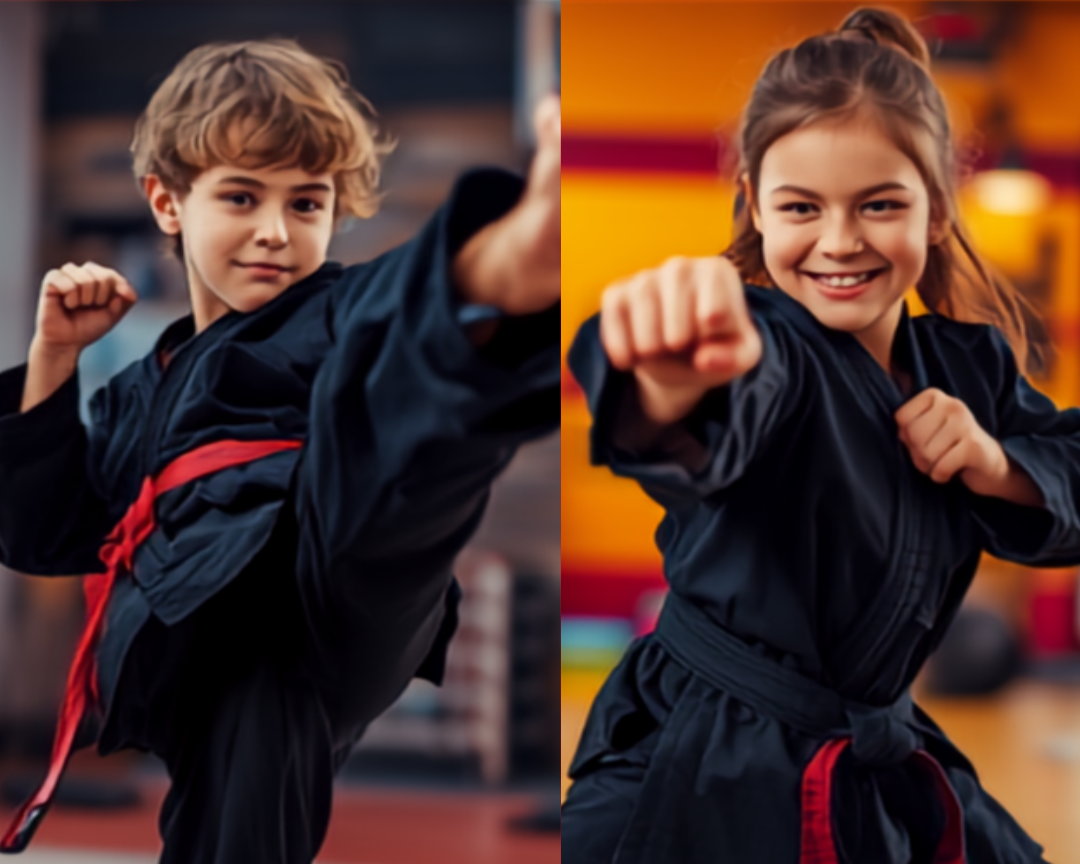 Juniors practising martial arts in Woodhouse