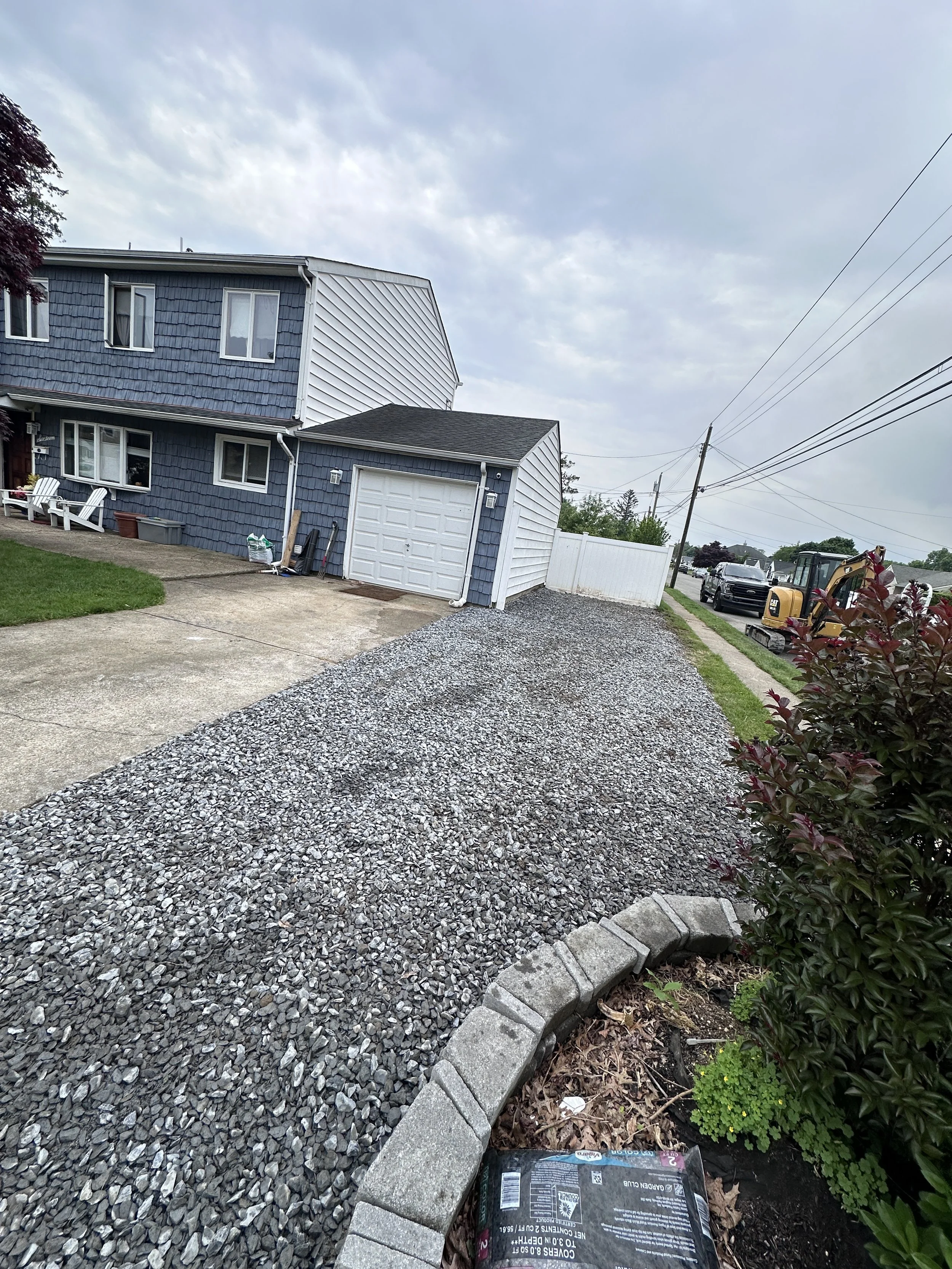 Lindenhurst, NY - Driveway Demo & Stone Pad Installation | High Idle Excavation
