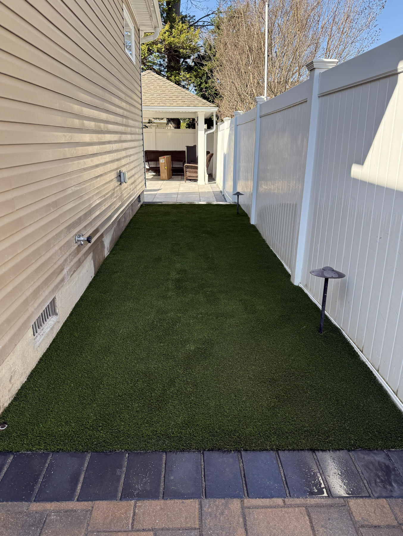Massapequa, NY - Concrete Slab Removal, Sprinkler & Turf Installation