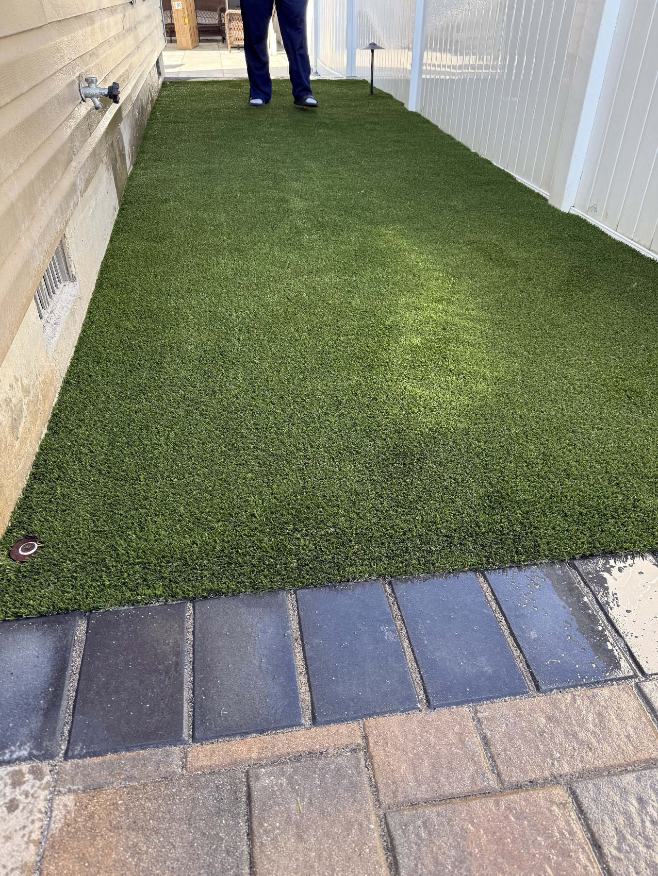 Massapequa, NY - Concrete Slab Removal, Sprinkler & Turf Installation
