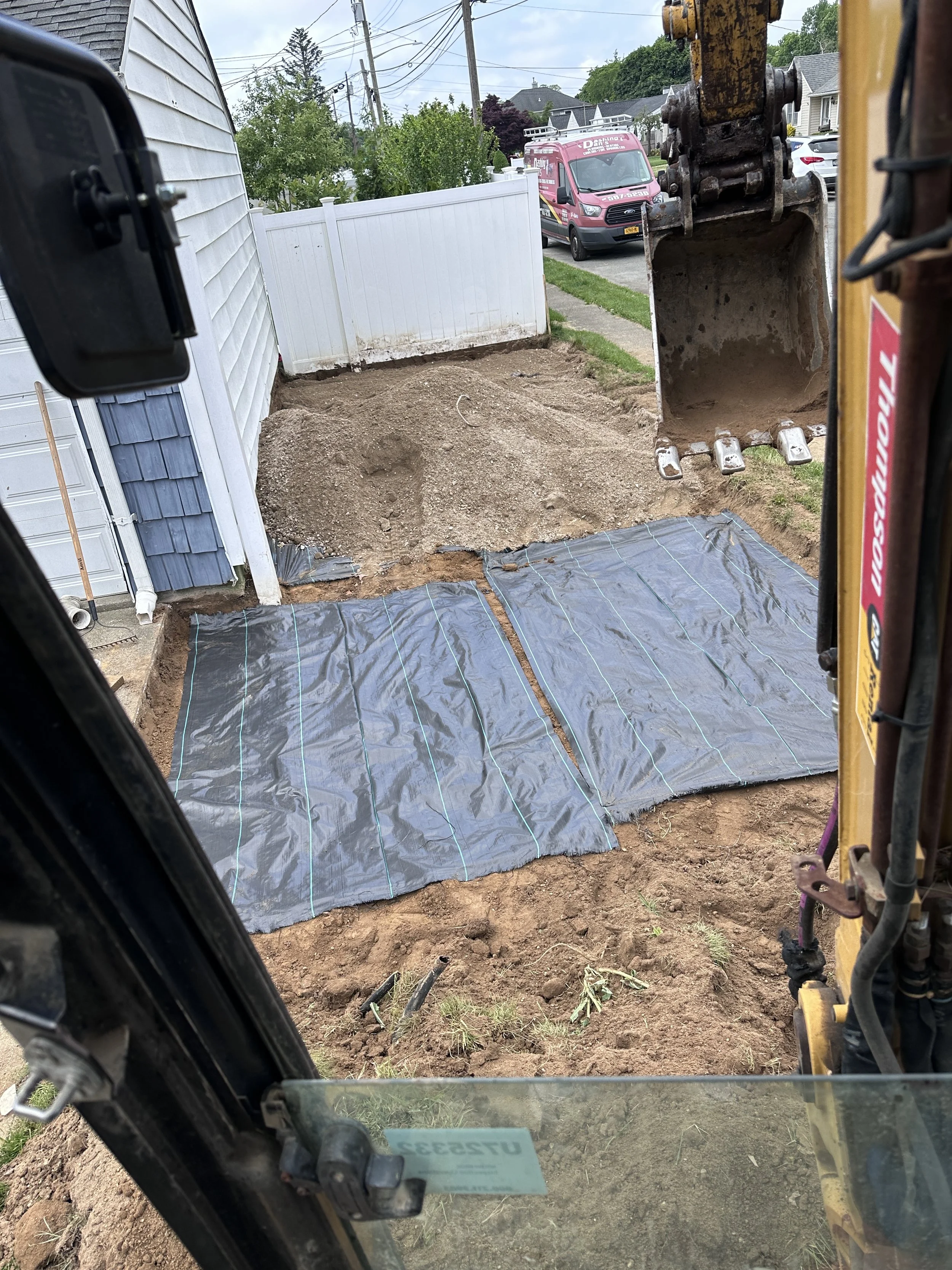 Lindenhurst, NY - Driveway Demo & Stone Pad Installation | High Idle Excavation
