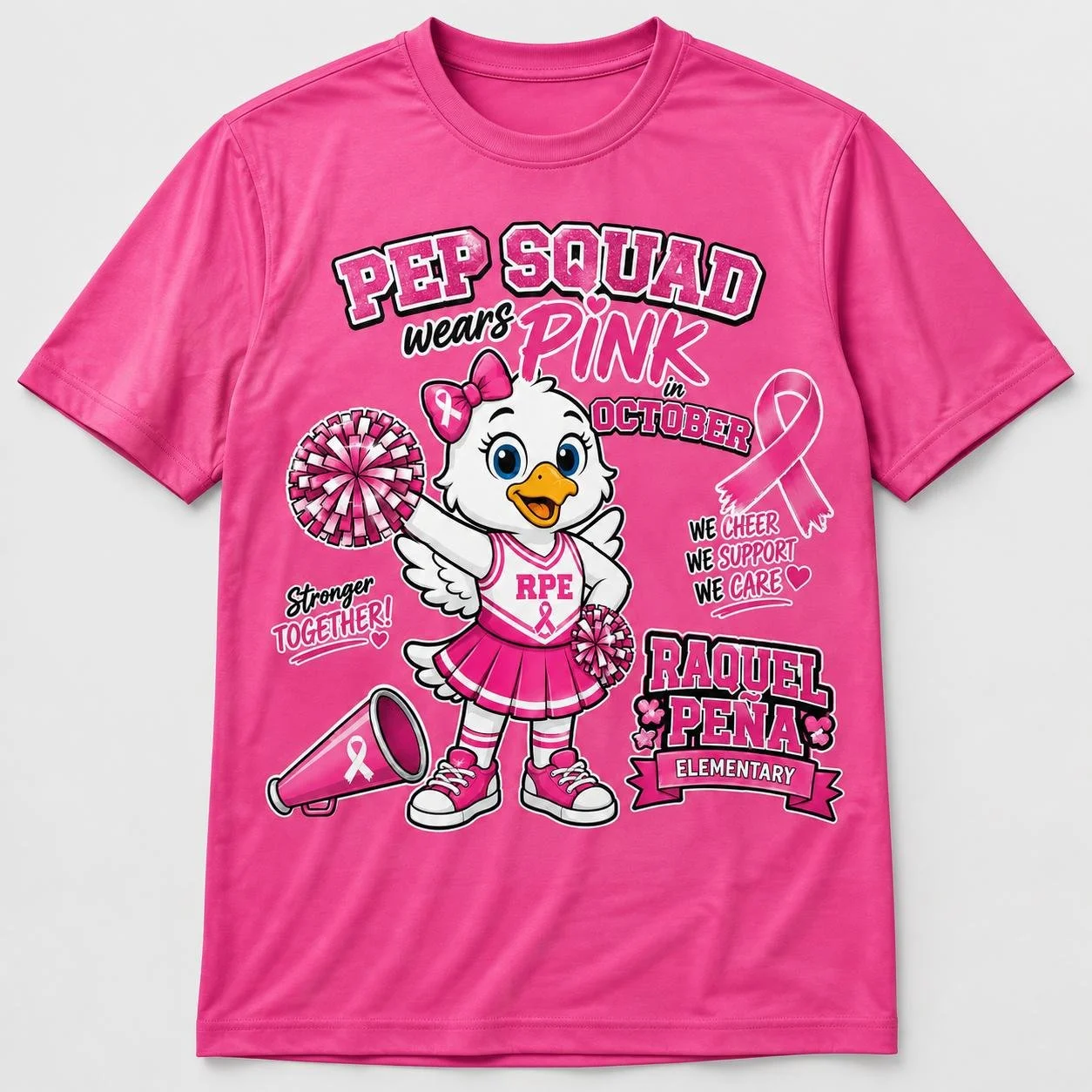 Peña Elementary Pep Squad Pink-Out Performance Shirt