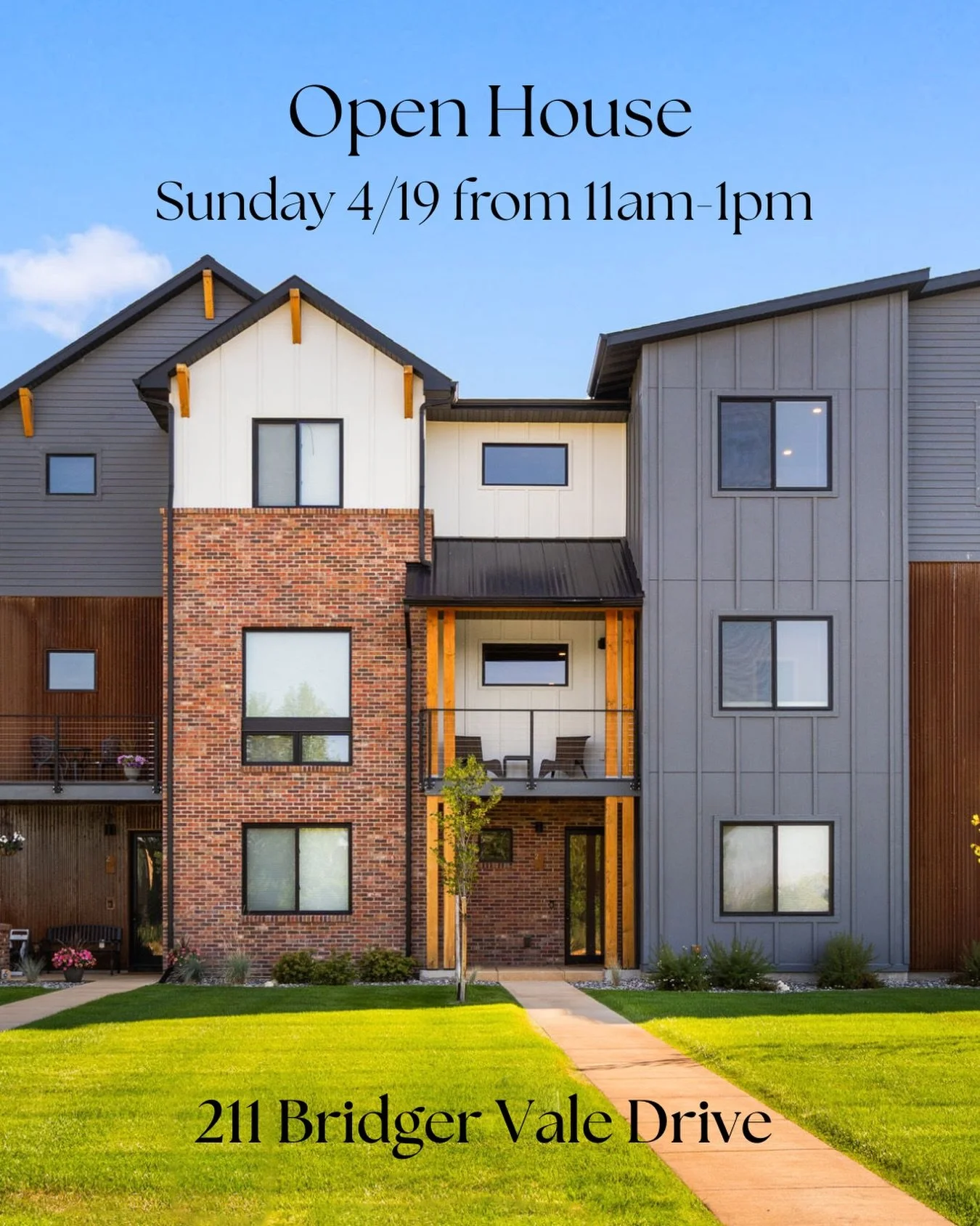 Open House | Sunday (4/19) 11am-1pm

📍 211 Bridger Vale Drive 

Experience the best of Bozeman living in this luxury, like-new modern townhome. This like-new single owner property features an open and inviting floor plan with beautiful finishes thro