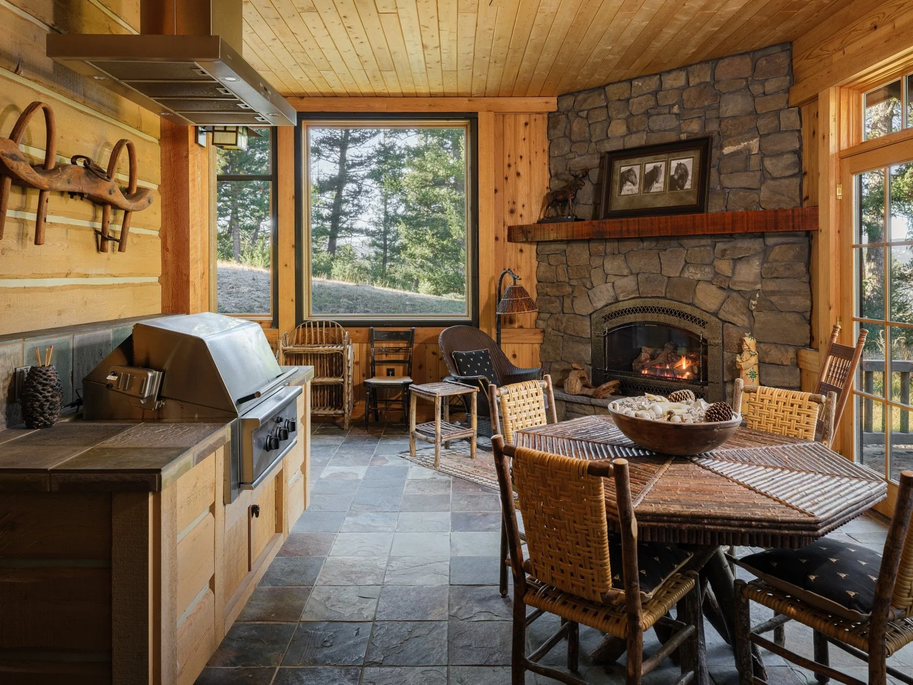 Escape to the ultimate Montana retreat ✨ 

Nestled on 21+ private acres in Big Sky, this stunning turnkey mountain home blends timeless luxury with unmatched natural beauty. Vaulted ceilings, rich wood finishes, a grand stone fireplace, and breathtak