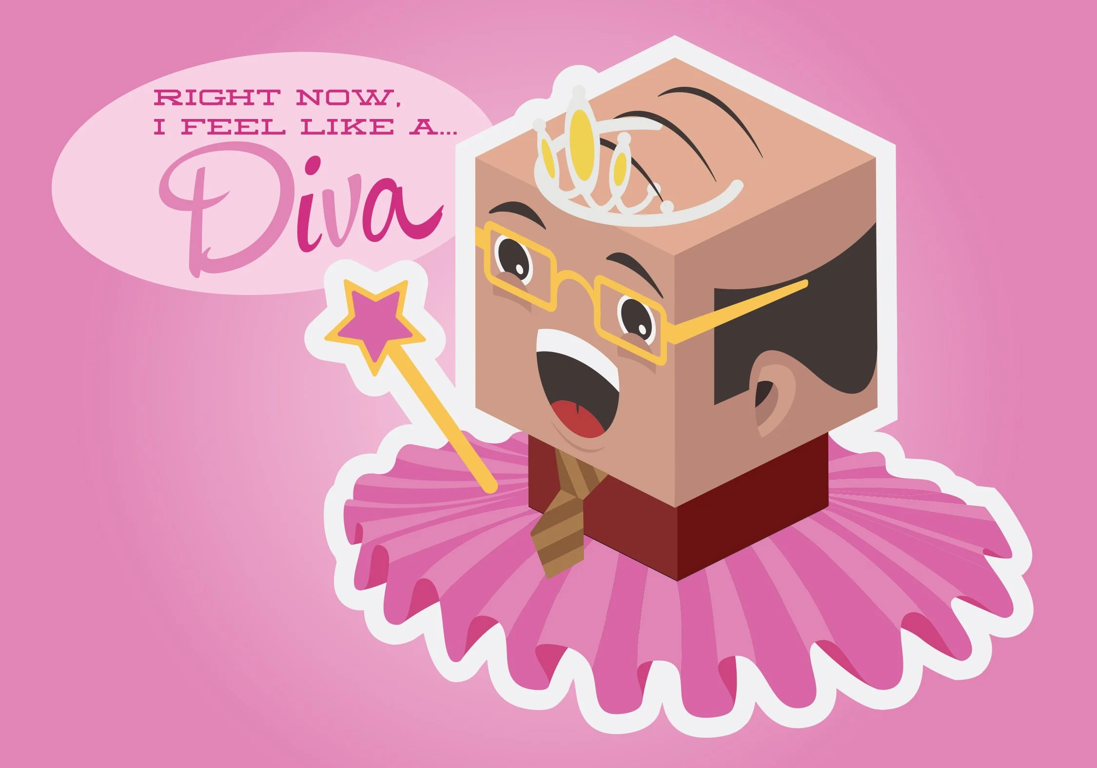 Illustrated 10 unique isometric characters for Desk Flipper Mitch's Moods.