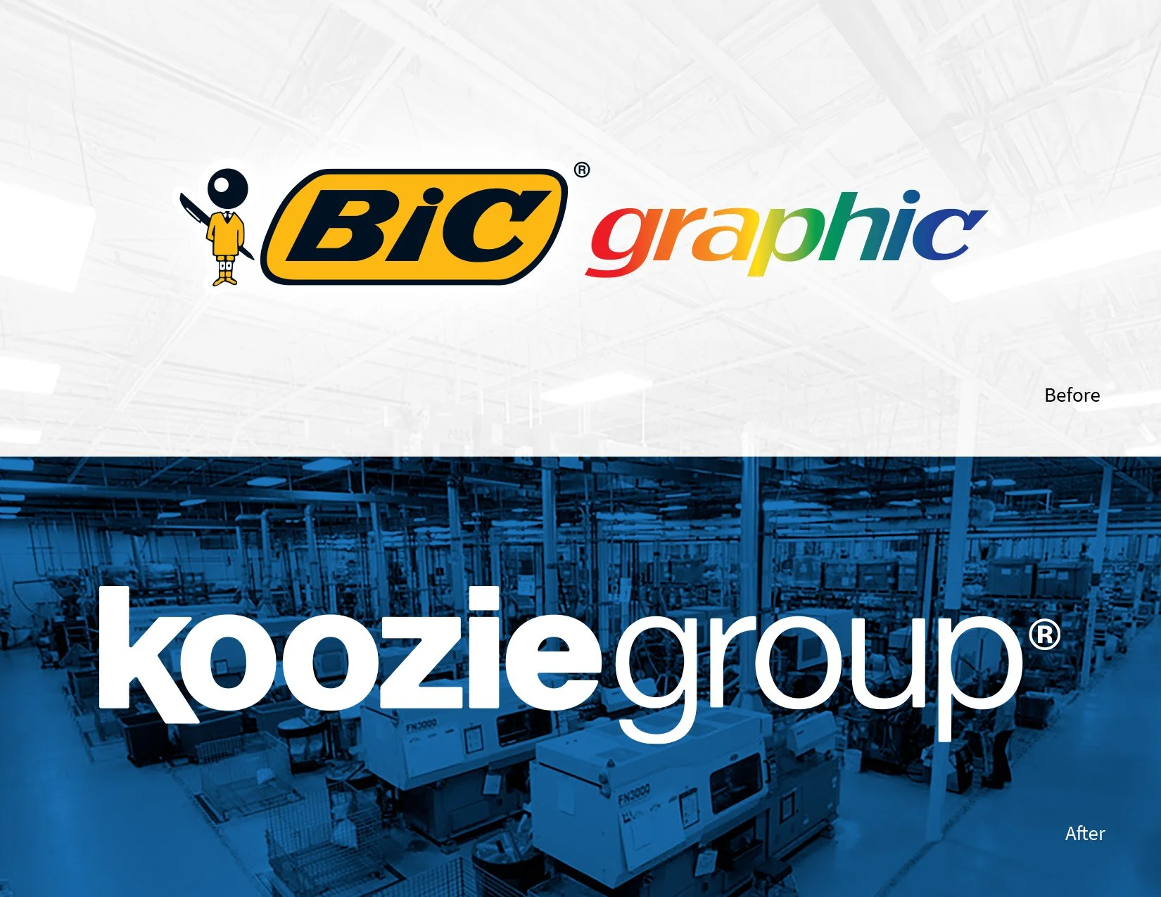Played a key role in the 2021 rebranding of BIC Graphic to Koozie Group