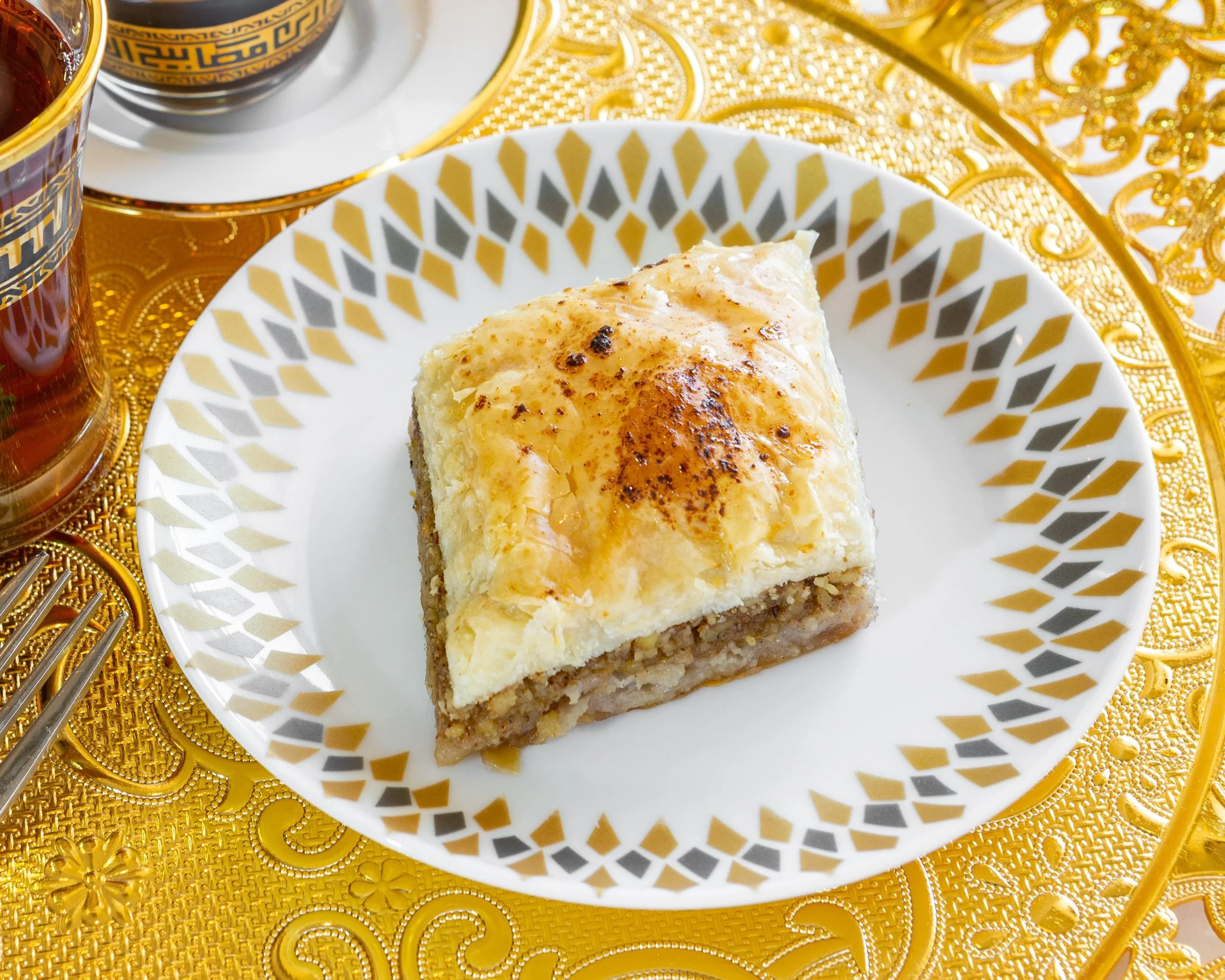 Baklava – Layers of filo pastry with nuts and syrup, popular in Jerusalem and Nablus.
Available at Cleopatra Restaurant.