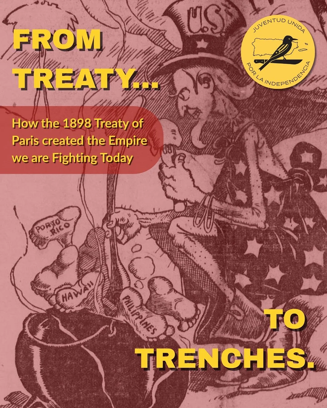 Today marks the 127th anniversary of the Treaty of Paris where Spain granted the US possession of Puerto Rico, Guam, and the Philippines, and indirect control over Cuba via the Platt Amendment. This treaty gave the US the power to continue Spain&rsqu