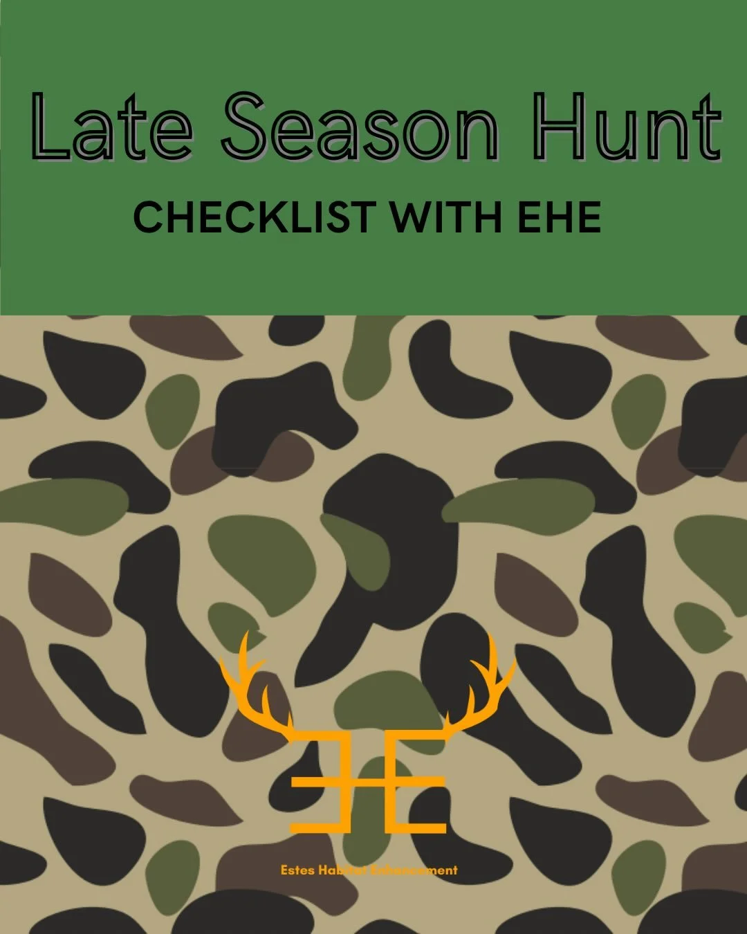 Strategies your late season harvest with EHE. 

We laid out all the information and strategy you need to know about late season deer hunting on our website. The link is in our bio.