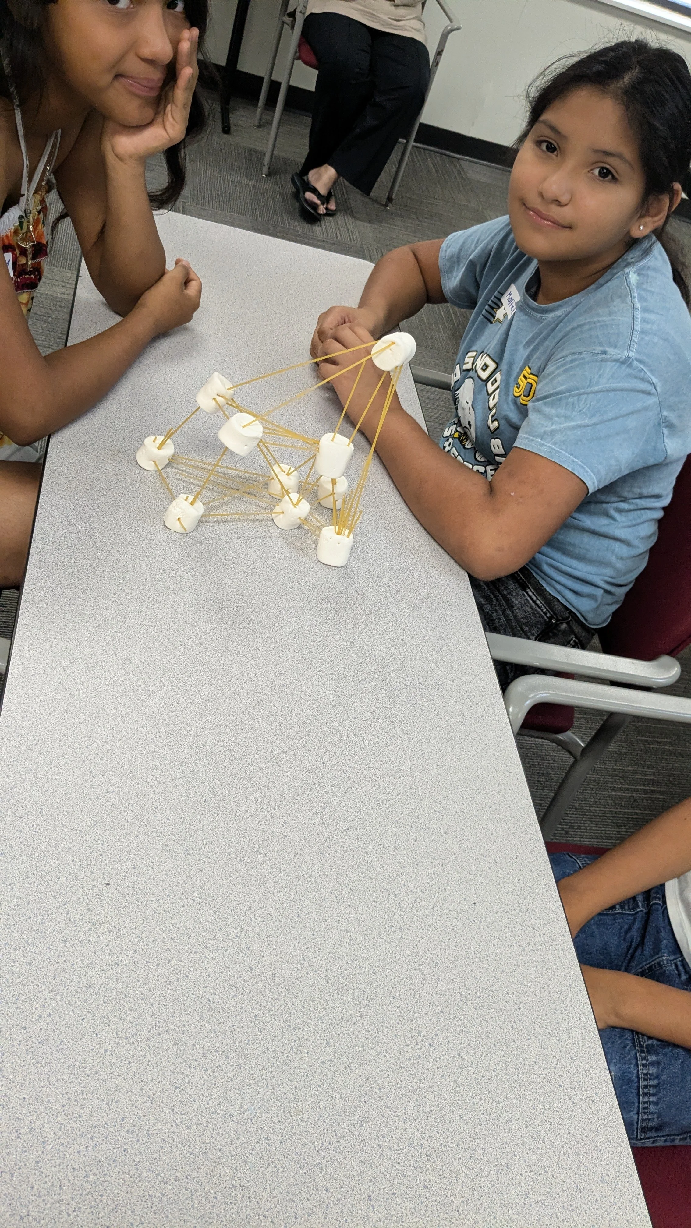Spaghetti Marshmallow Tower 7/9