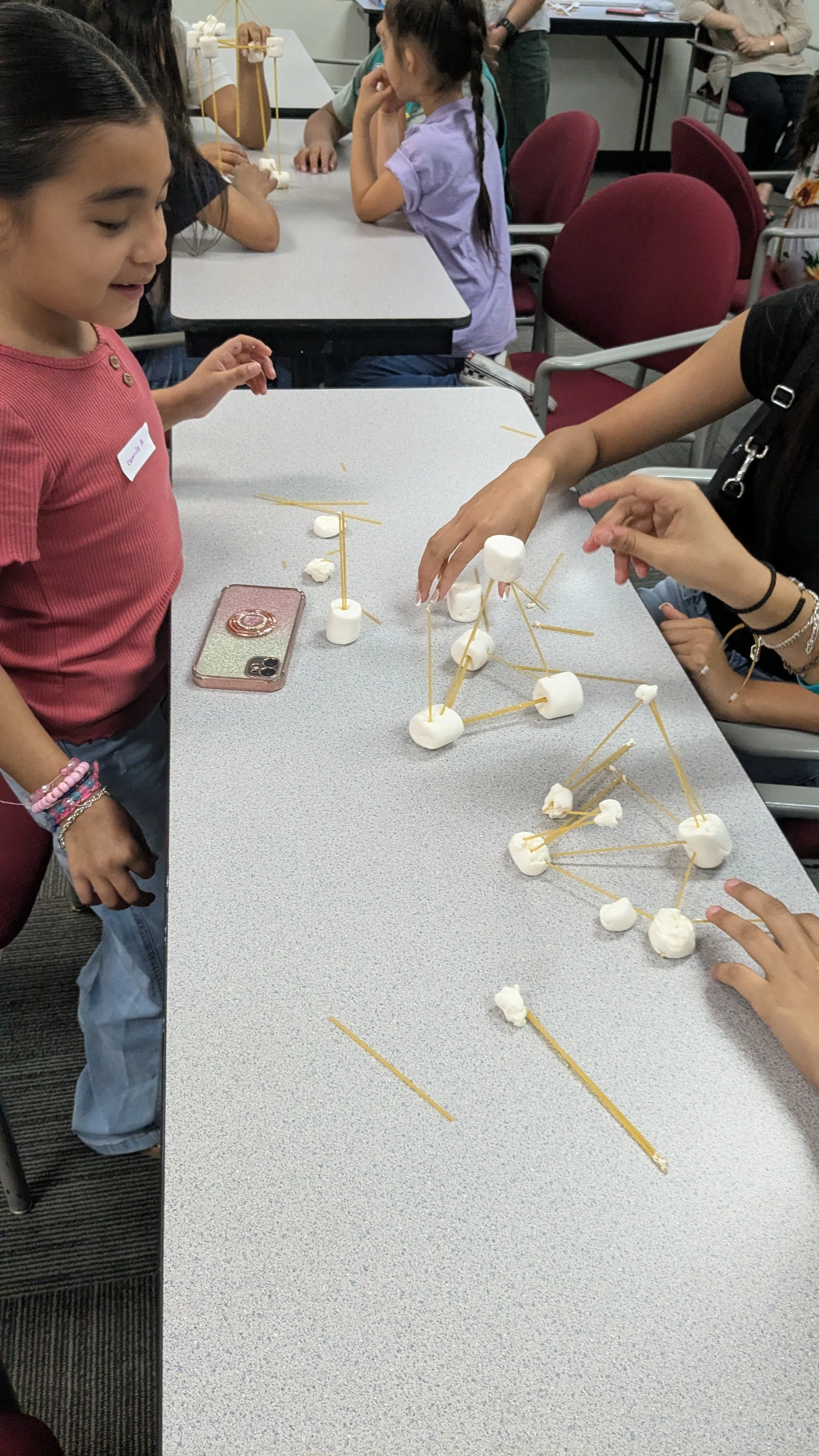 Spaghetti Marshmallow Tower 7/9