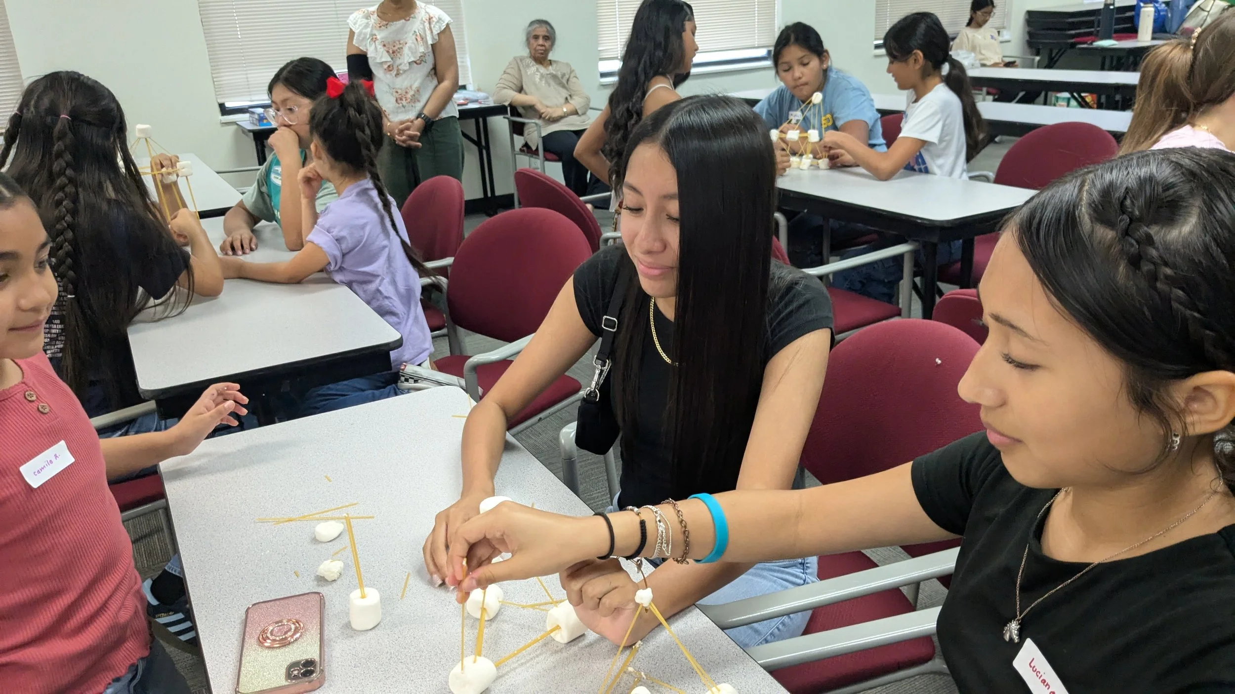 Spaghetti Marshmallow Tower 7/9