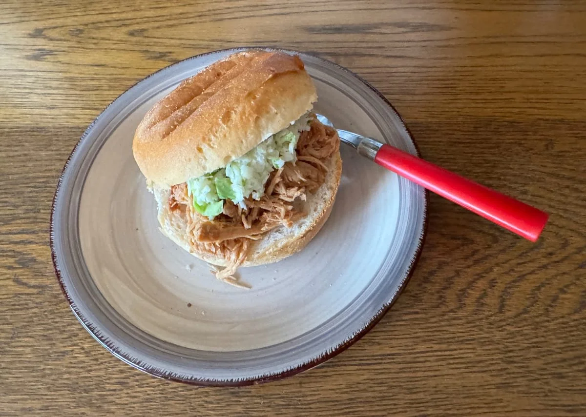 Simple Slow Cooker Pulled Pork BBQ (Vinegar-Based &amp; Freezer Friendly)