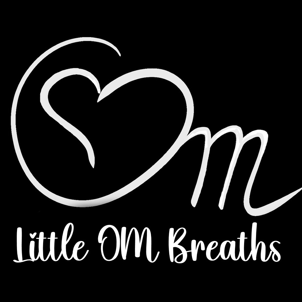 Little OM Breaths logo black background