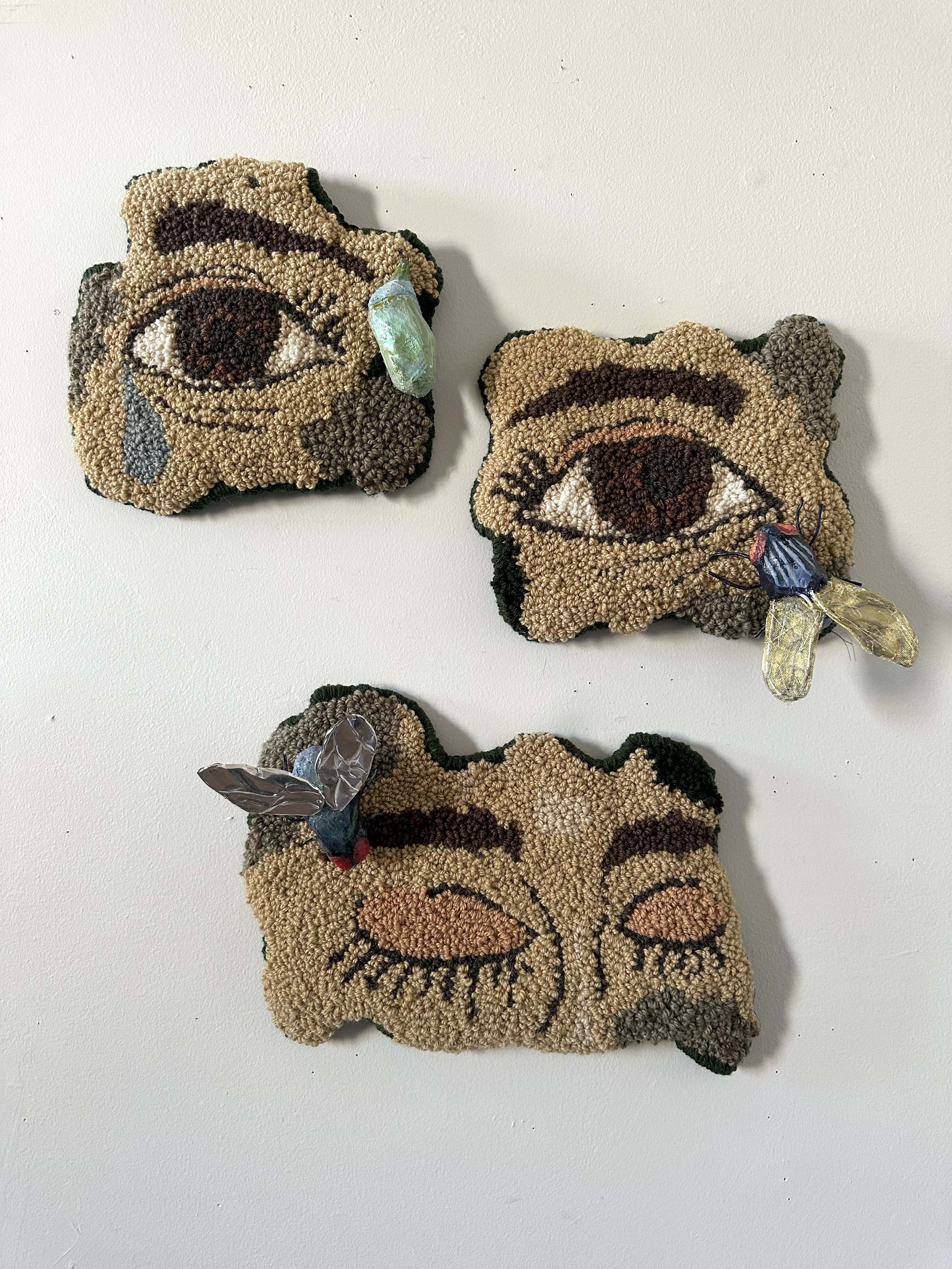 Bug Eyes | Hand tufted wool rugs with handmade plaster bug additions | 2026
