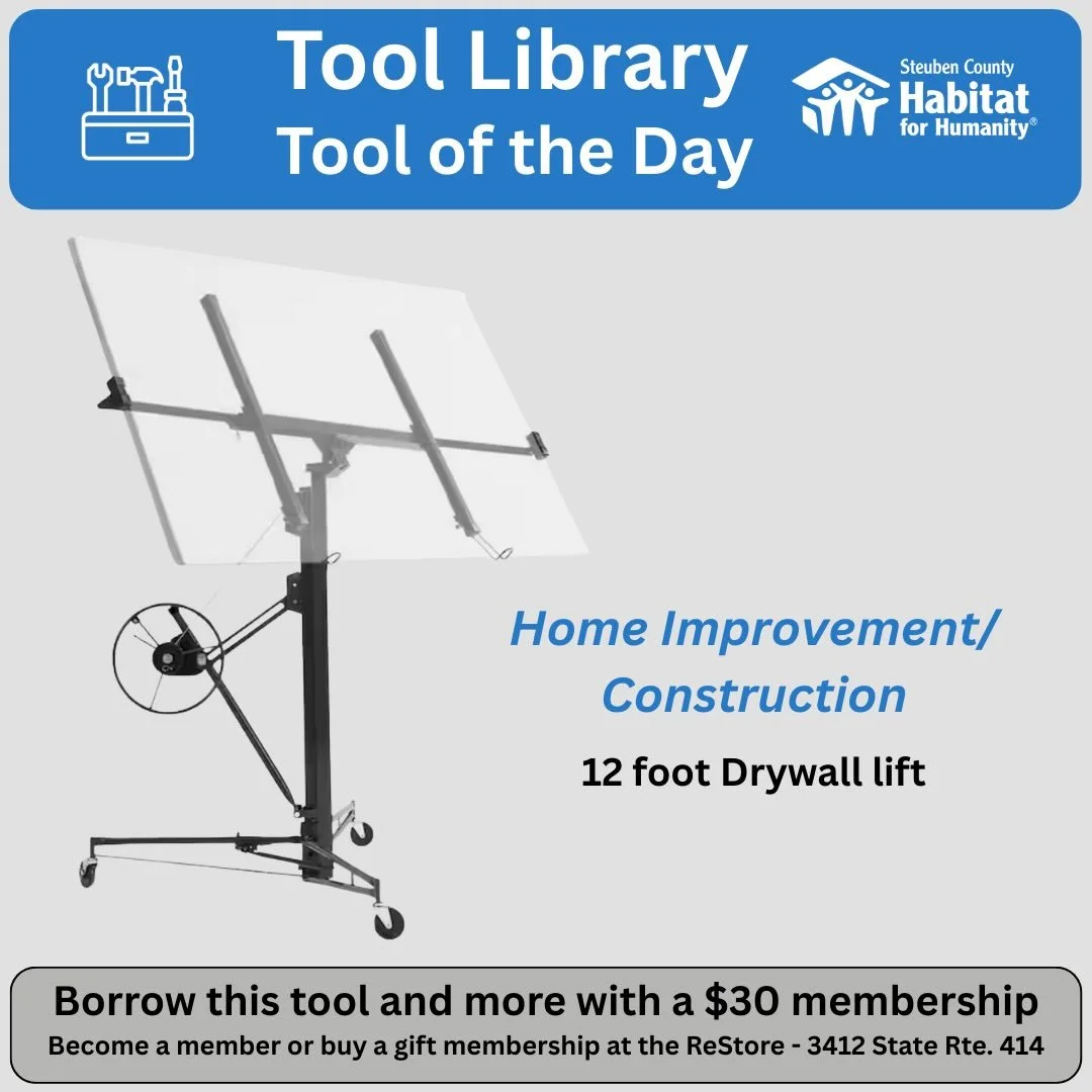 If you&rsquo;ve ever tried to drywall a ceiling, you know how difficult it is to lift and hold the drywall in place as you attach it. This handy lift solves that problem so even one person can lift and attach drywall sheets to ceilings up to 12 feet 
