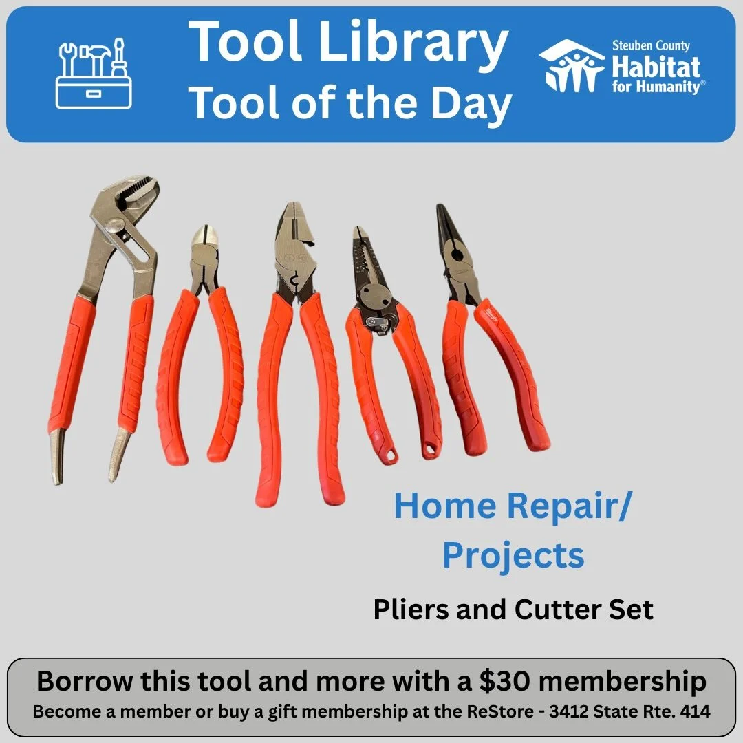Doing some wiring, repairing an electrical appliance or making a craft project with wire, this set of pliers, wire steppers and cutters can make the task much easier. As a member of the @sctoollibrary they are available to you when you need them. @co