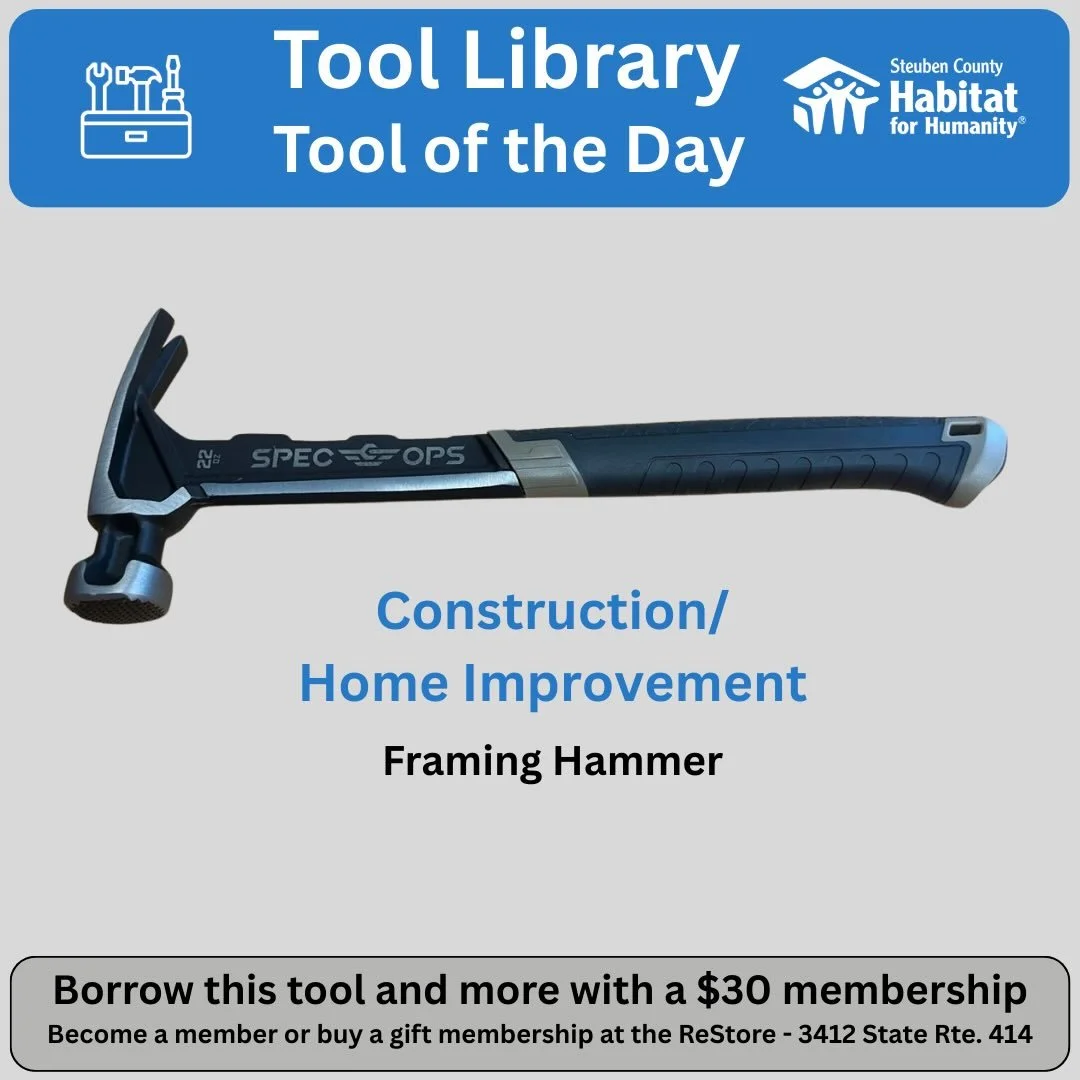 Ok, yes, it&rsquo;s a hammer. A really nice one. We have a few of them you can borrow as a member of the @sctoollibrary So you&rsquo;re having a building or demolition party of you just need a nice hammer for a project, we got them. @corningrestore @