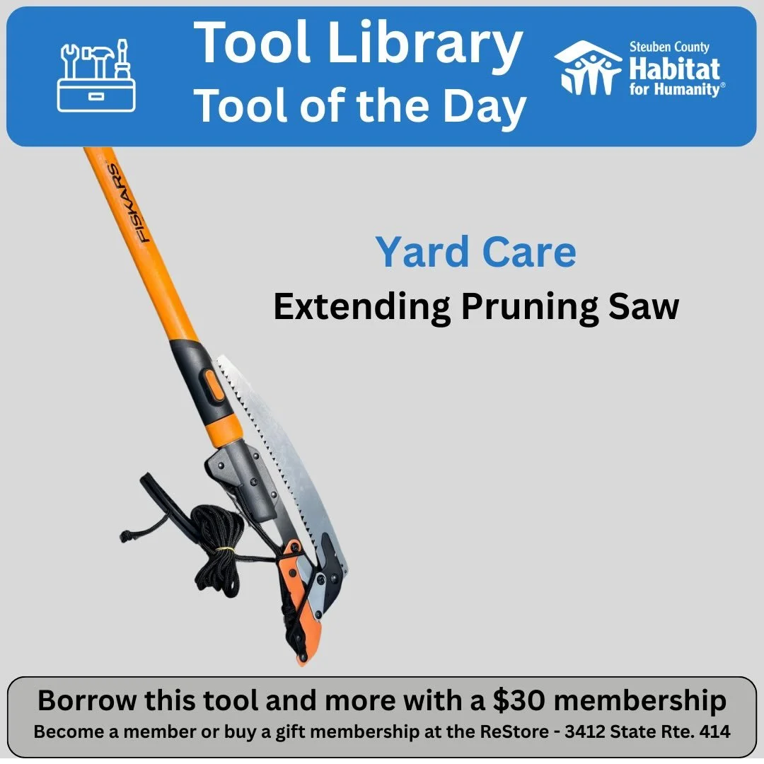 It&rsquo;s getting close to late winter pruning time and for bigger trees you may need some reach. This extendable pruning pole saw can cut and saw through branches up to 12&rsquo; up. As a @sctoollibrary member you can borrow it when you need it and