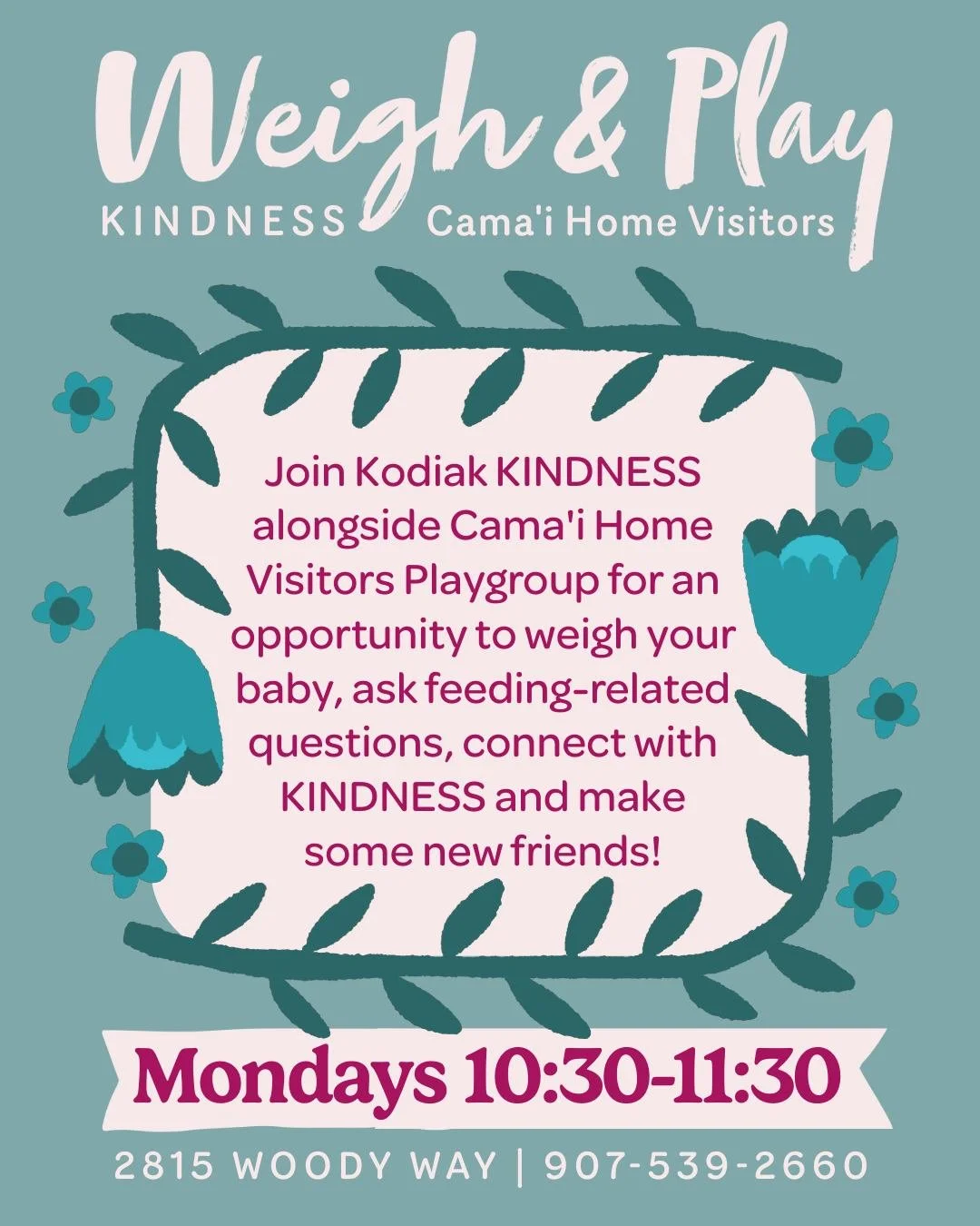 Monday, January 26 ❄️❄️

All families with babies or young children are welcome to come!