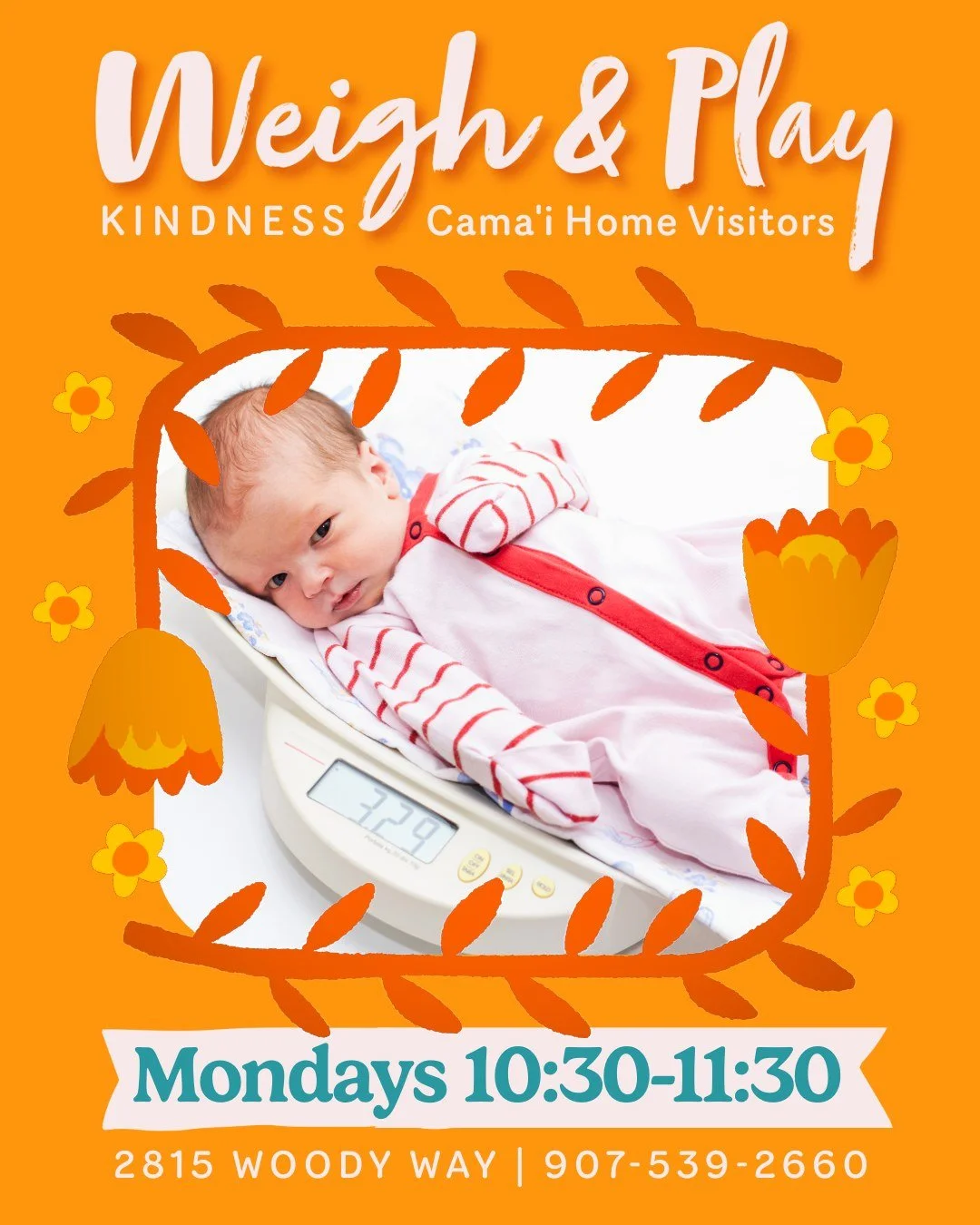 ❄ Monday, February 2 ❄

Come enjoy the company of other families, and weigh your baby (if you want).