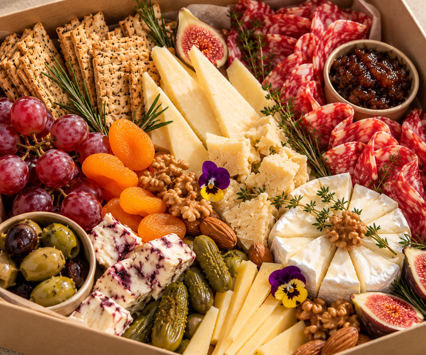 Plattaire artisan cheese and halal charcuterie grazing box