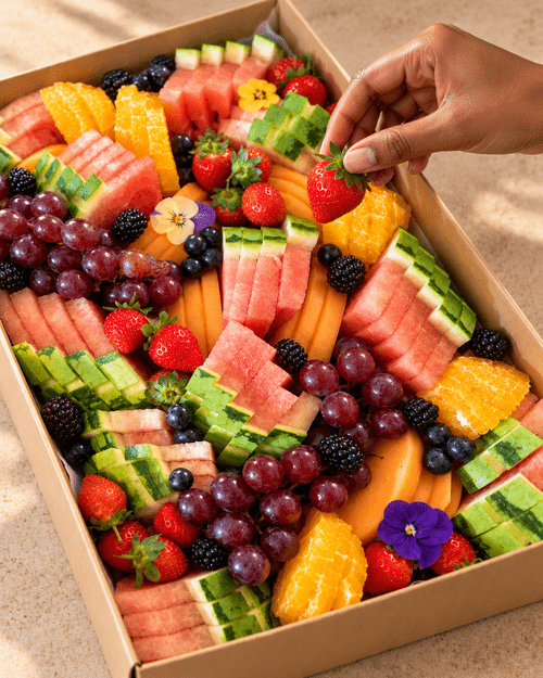 Seasonal fresh fruit platter for office catering