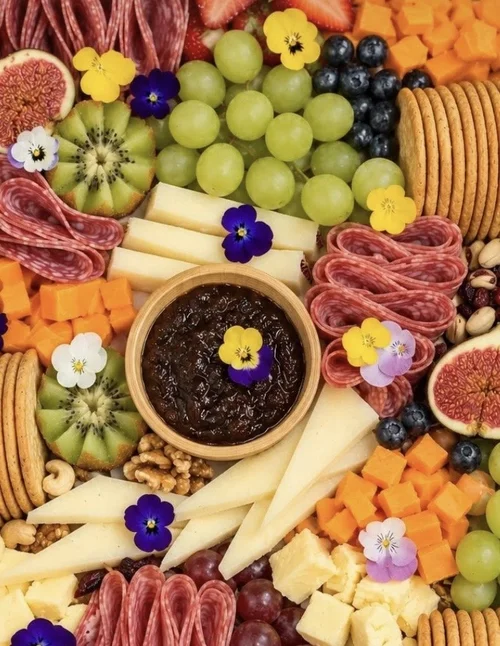 Cheese and halal charcuterie sharing platter for office meetings