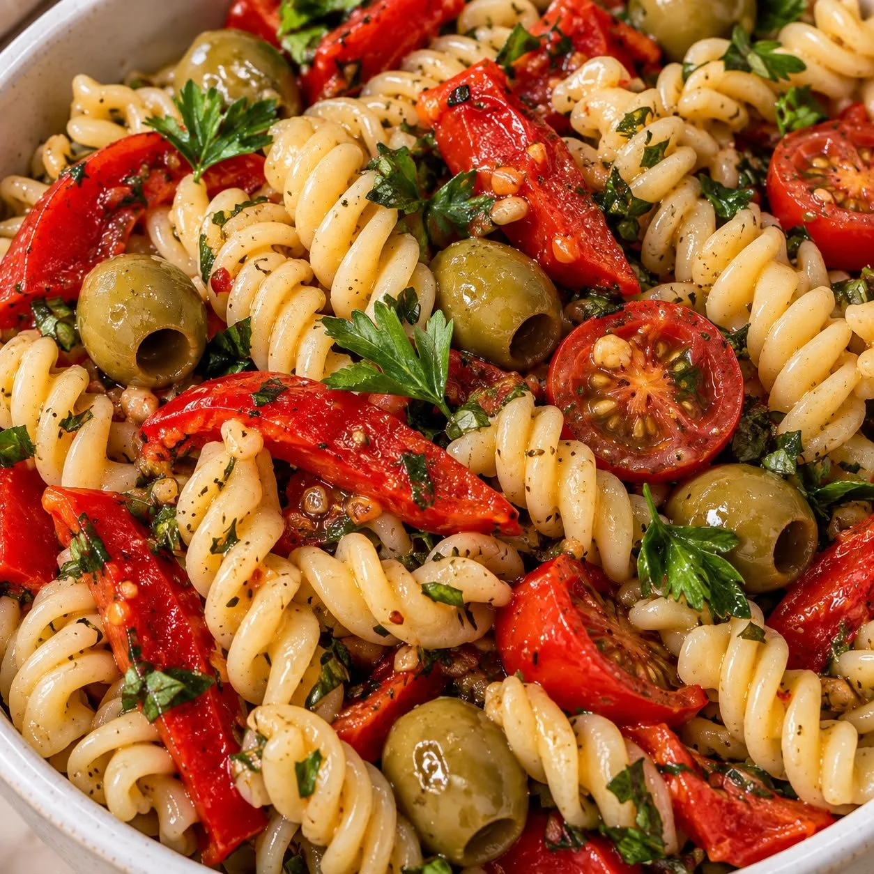 Mediterranean Roasted Vegetable Pasta Bowl
