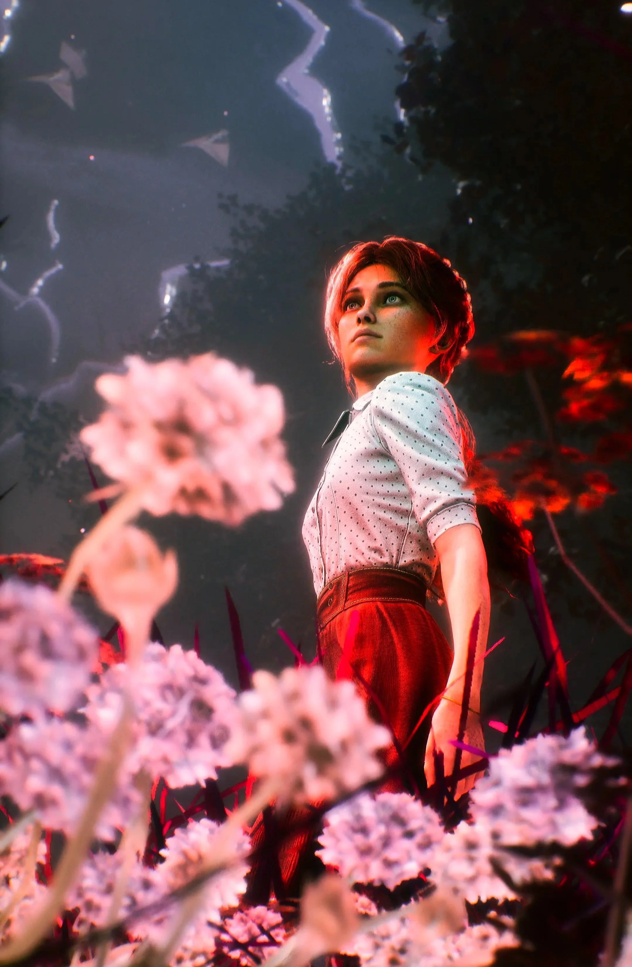 As soon as Maelle entered the huge flower field in the Endless Night Sanctuary, a peaceful and tranquil haven untouched by nevrons, I felt as though she was finally allowed to breathe and simply exist as a teenage girl, far removed from the conflict 