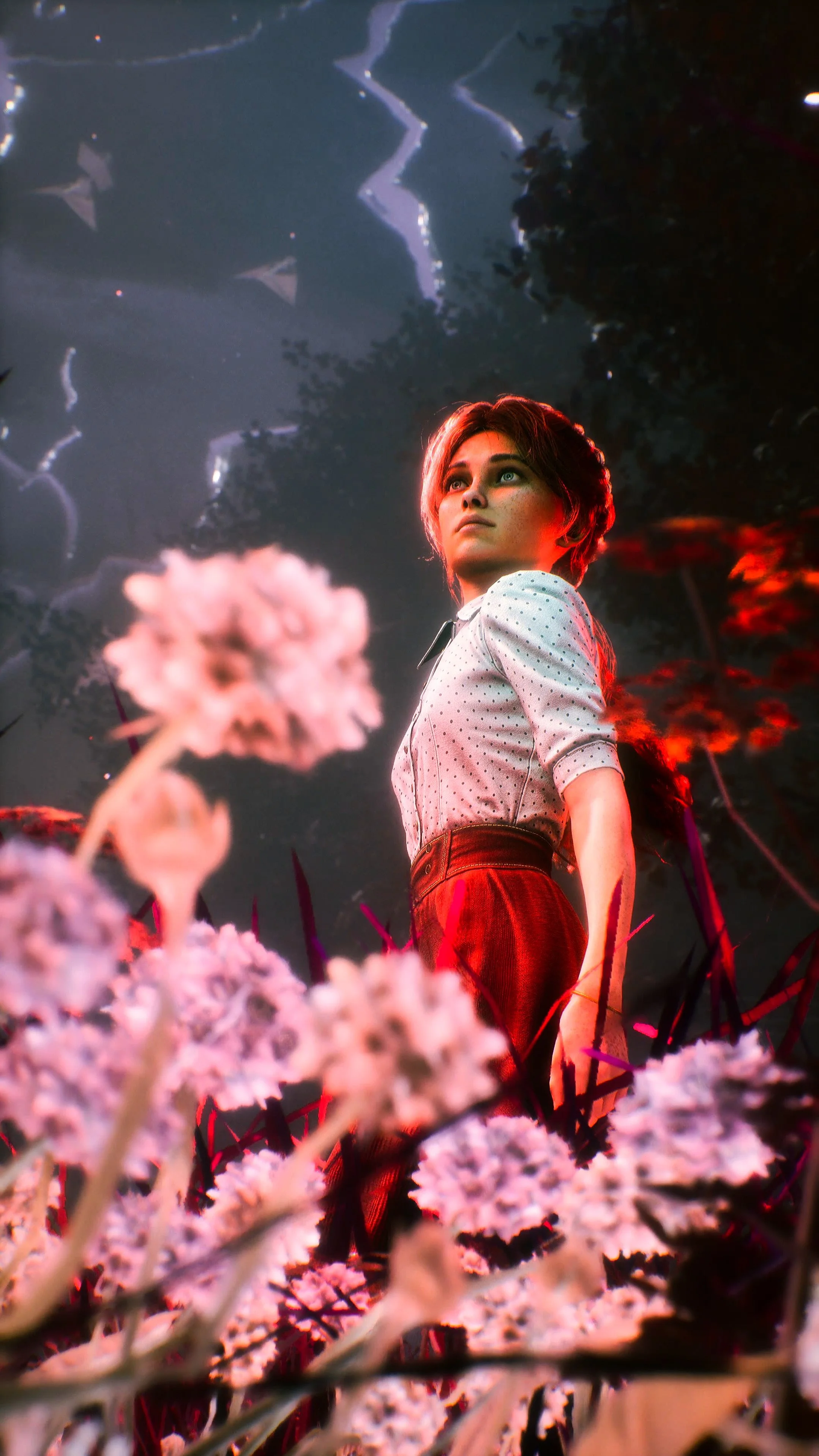 As soon as Maelle entered the huge flower field in the Endless Night Sanctuary, a peaceful and tranquil haven untouched by nevrons, I felt as though she was finally allowed to breathe and simply exist as a teenage girl, far removed from the conflict 