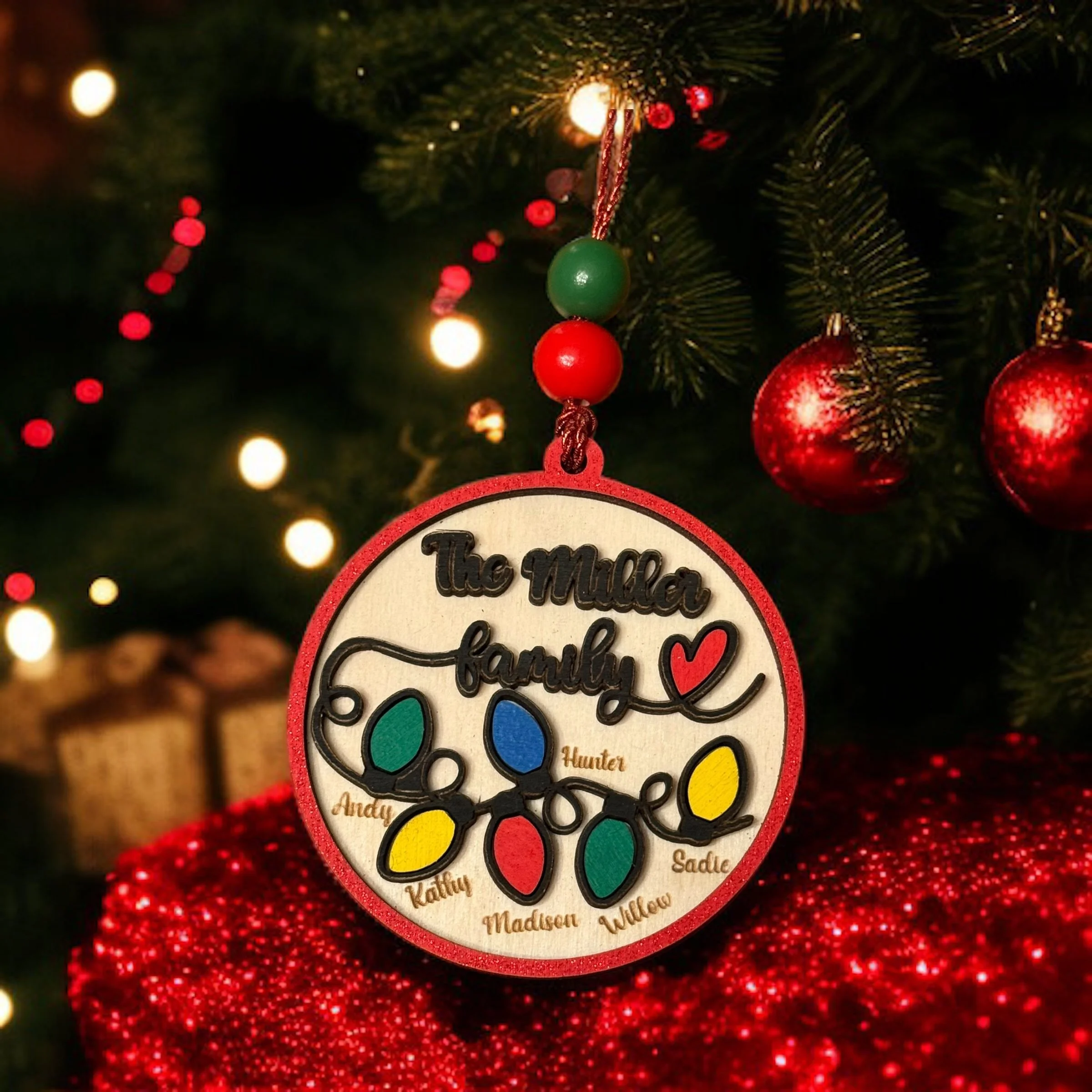 Lightbulb Family Christmas Ornament