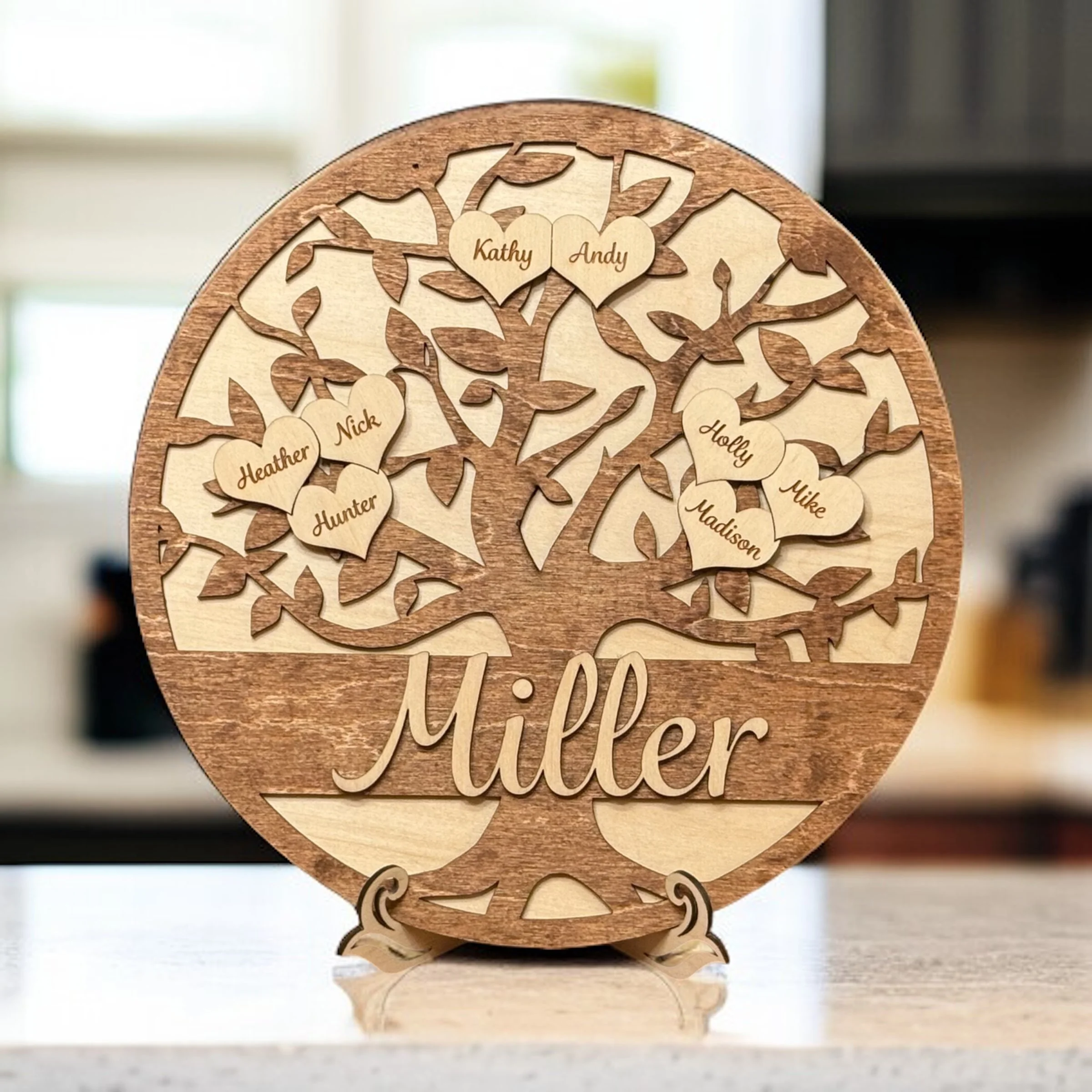 Family Tabletop Sign With Free Easel