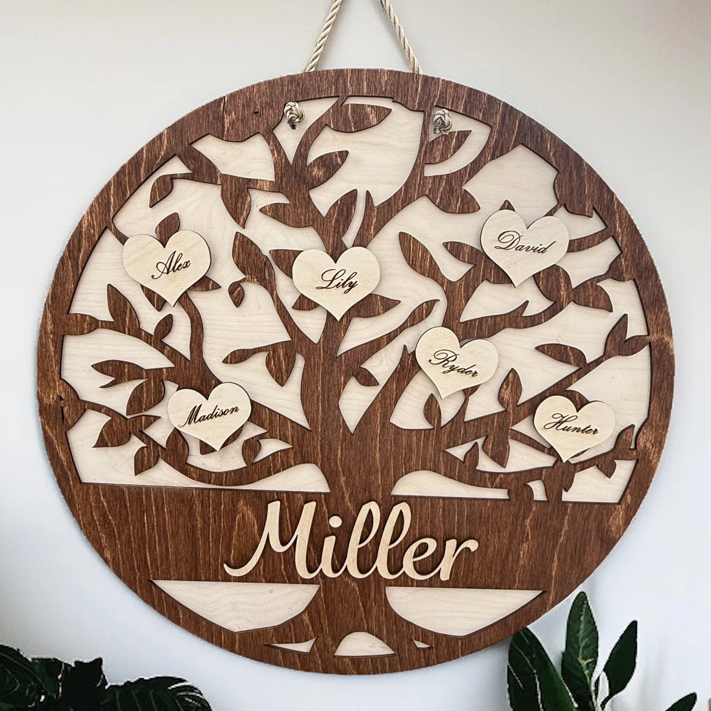 Family 18" Round Door Hanger Sign