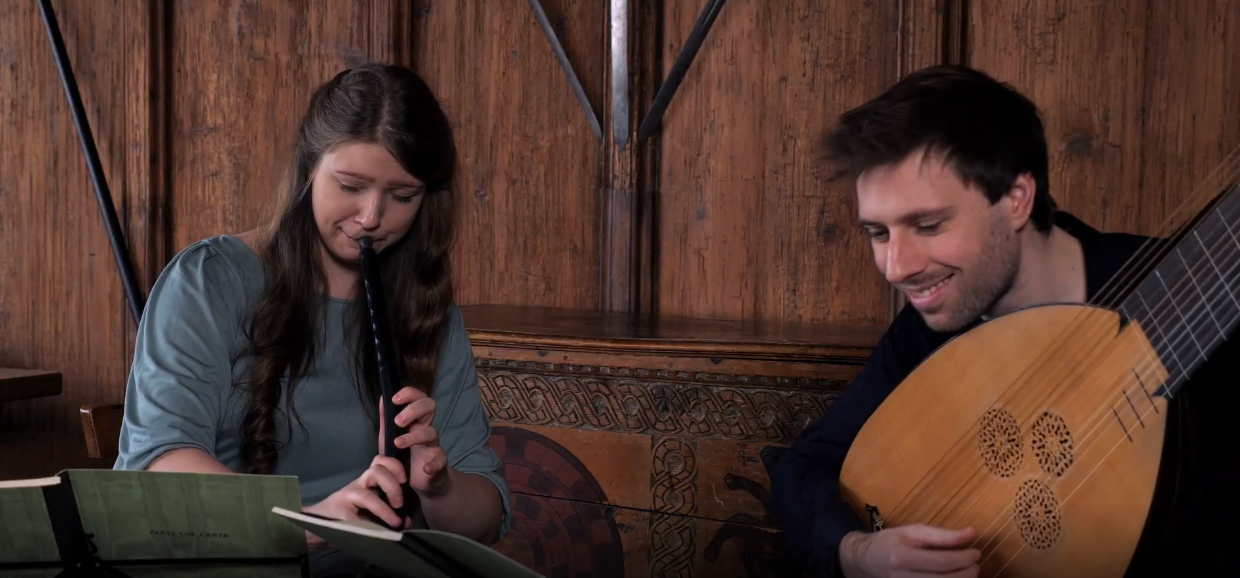 cornetto, theorbo, monteverdi