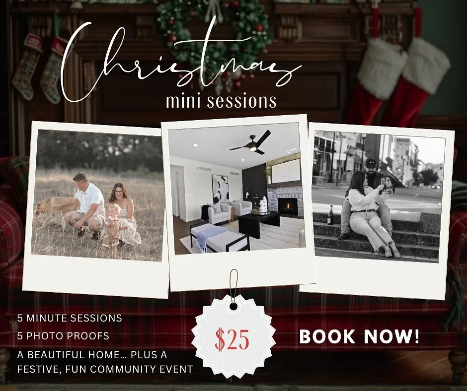 So excited to work with one of my faves @izzysmithhomes for some fun Christmas cheer! We have a few spots left for mini sessions and would love to see you there! DM me with any questions! 🎄❤️✨
