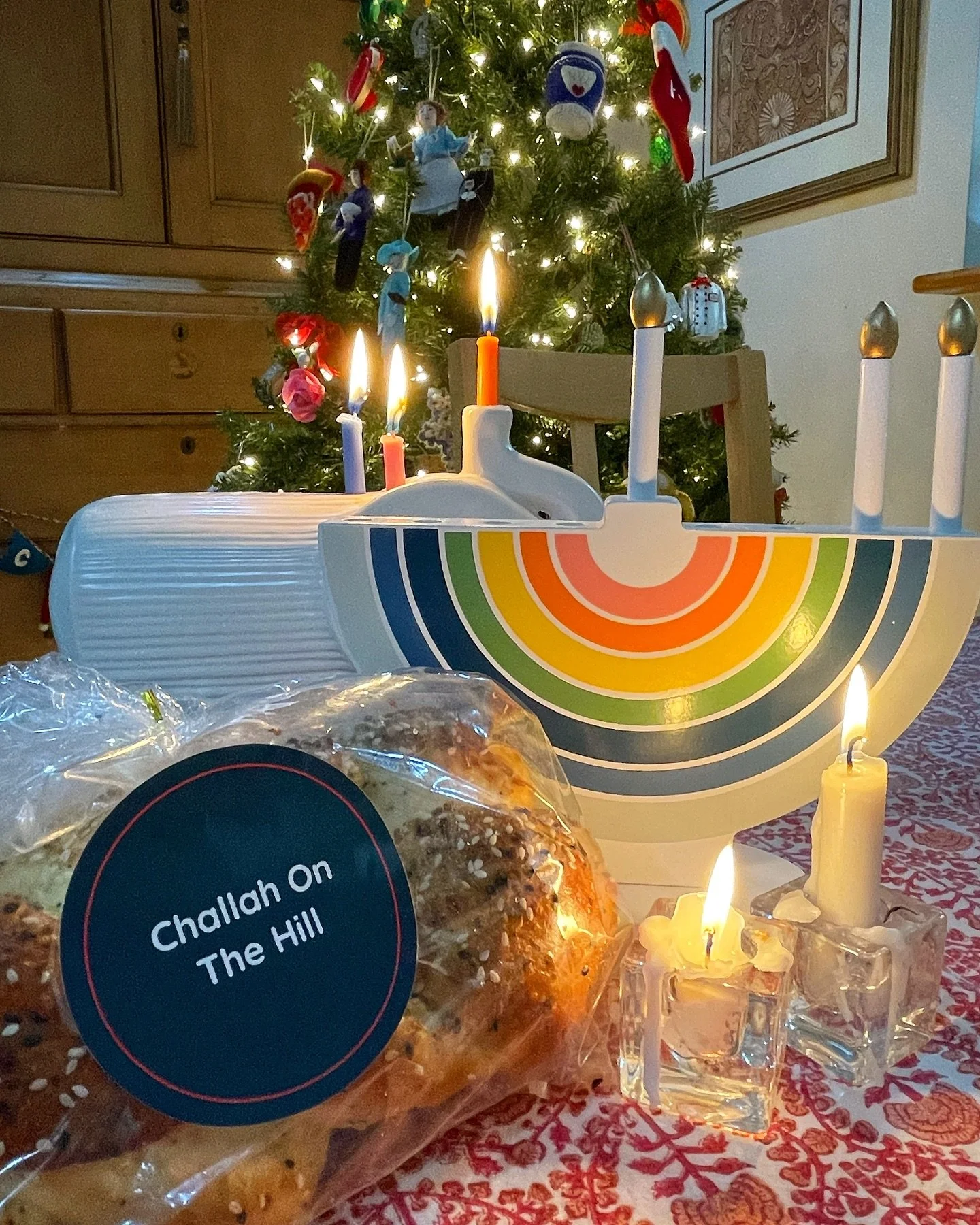 Celebrating night 2 with a &ldquo;Merry Everything Season&rdquo;
challah✌🏻
Shabbanukkah Shalom 🕎
#challahonthehill