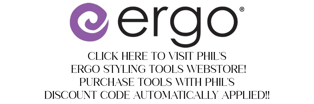 Ad for Ergo Styling Tools Webstore with text about visiting the store, purchasing tools, and applying a discount code.