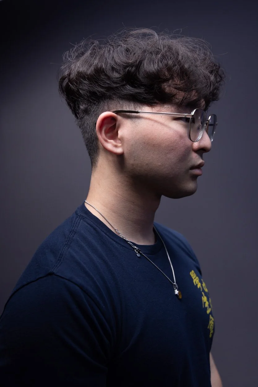 Asian men's haircut known as a two block. This is a specialty of MPH Hair focusing on haircuts for Asian men 