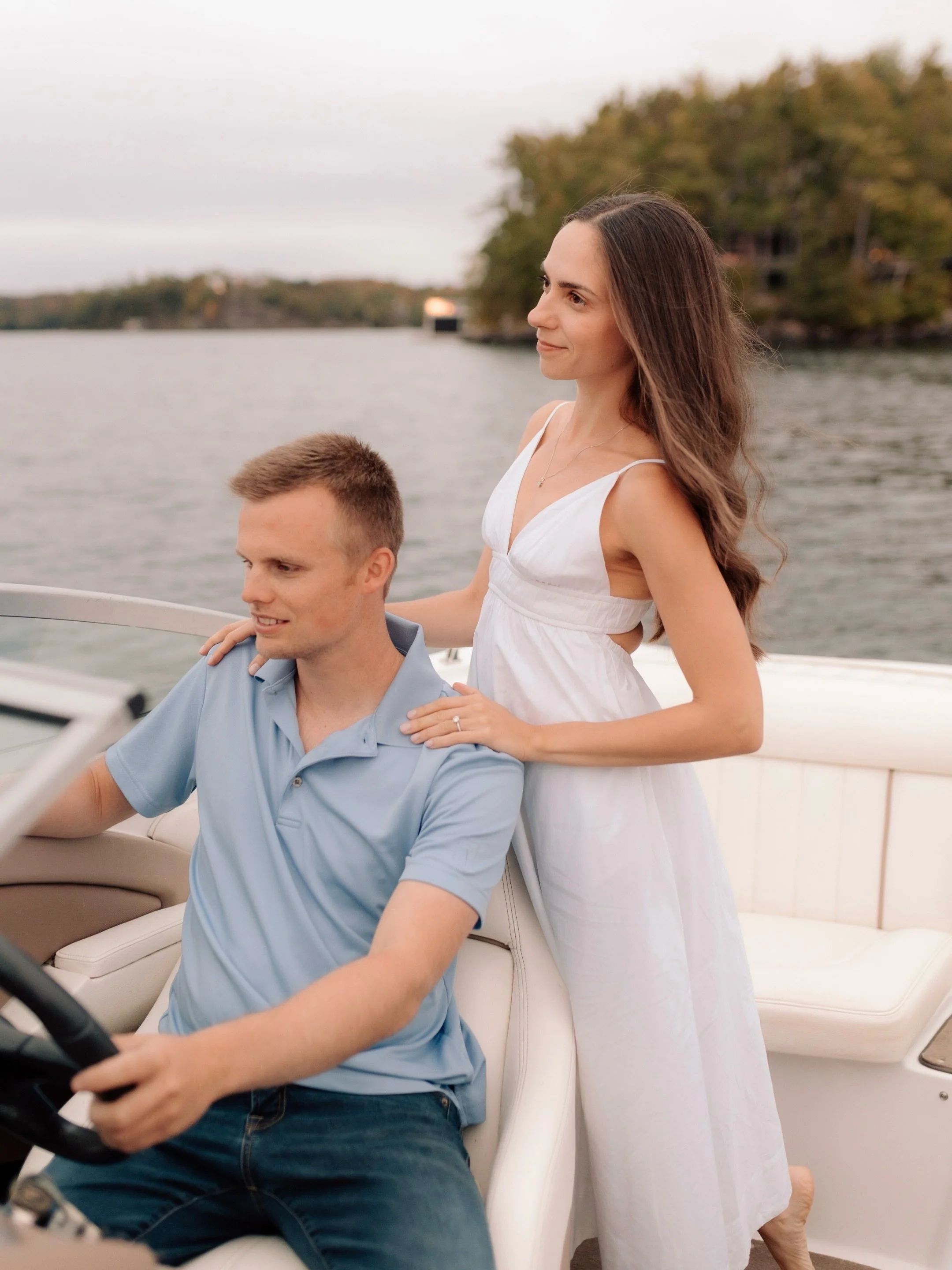 A little peek into the evening I spent with Amanda + Brendan on Lake Muskoka.

I met A + B at the marina where they picked me up for a quick boat ride over to this gorgeous lakehouse for their engagement session. Forever grateful that I get to call n