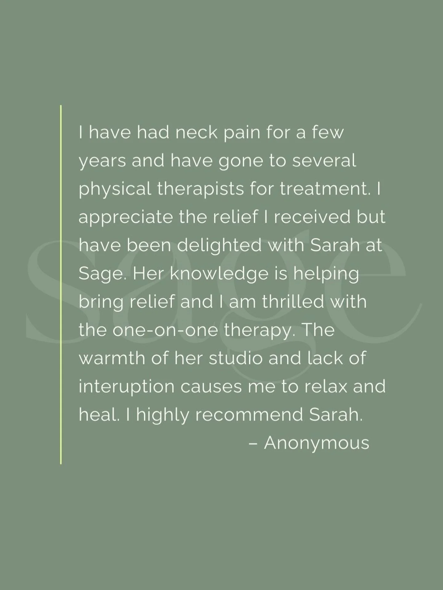 Testimonial Tuesday!