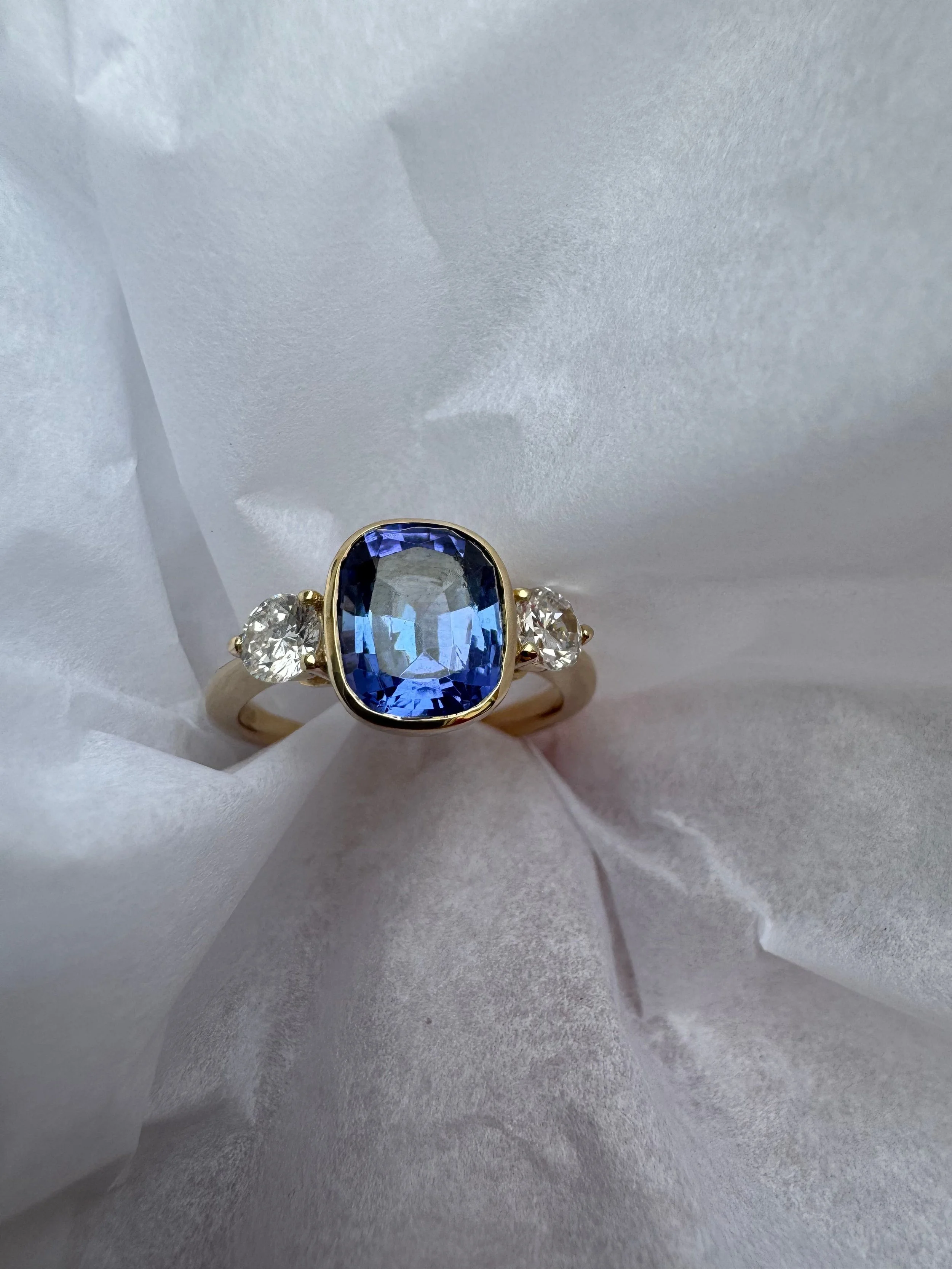 Sapphire engagement ring