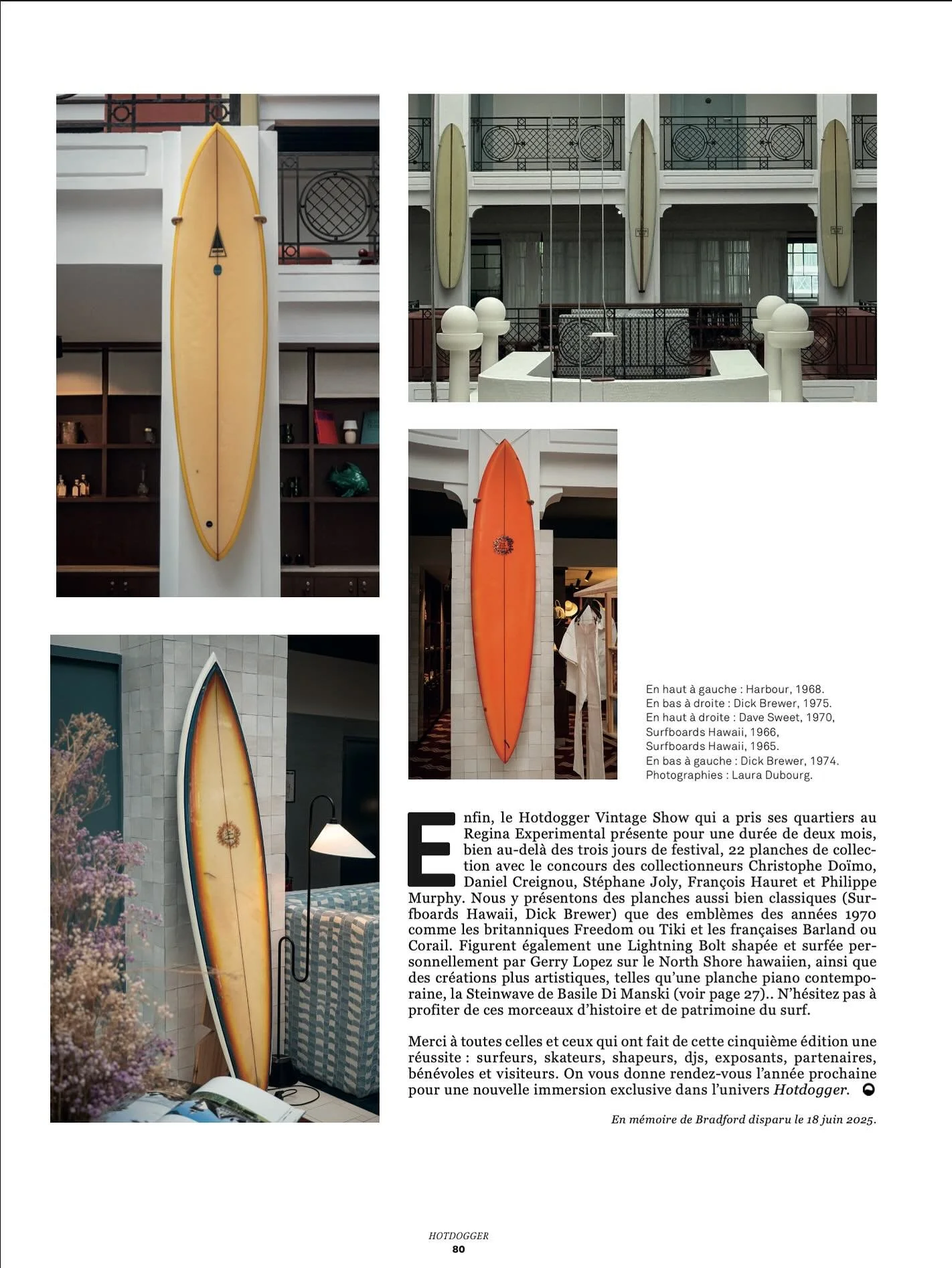 Heureuse de vous partager ma publication d’images dans la 33e édition du magazine @hotdoggermag ✨
Retour sur le festival du surf installé au phare de Biarritz et à l’hôtel @reginaexperimentalbiarritz pour l&rsq