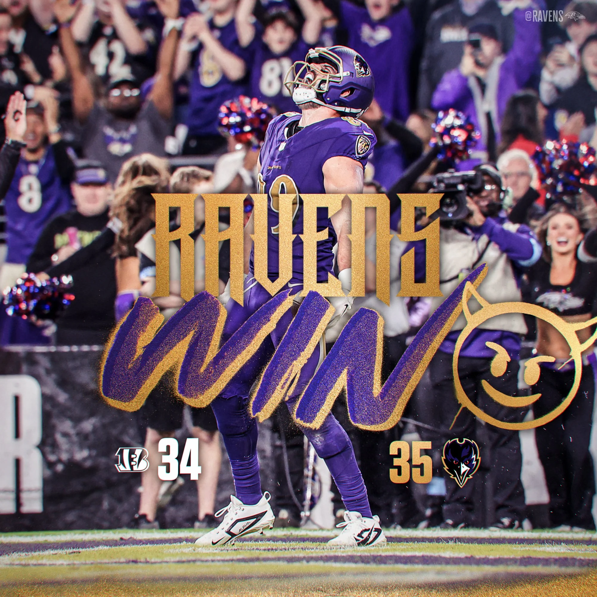 Purple Rising Spray Paint Win Graphic