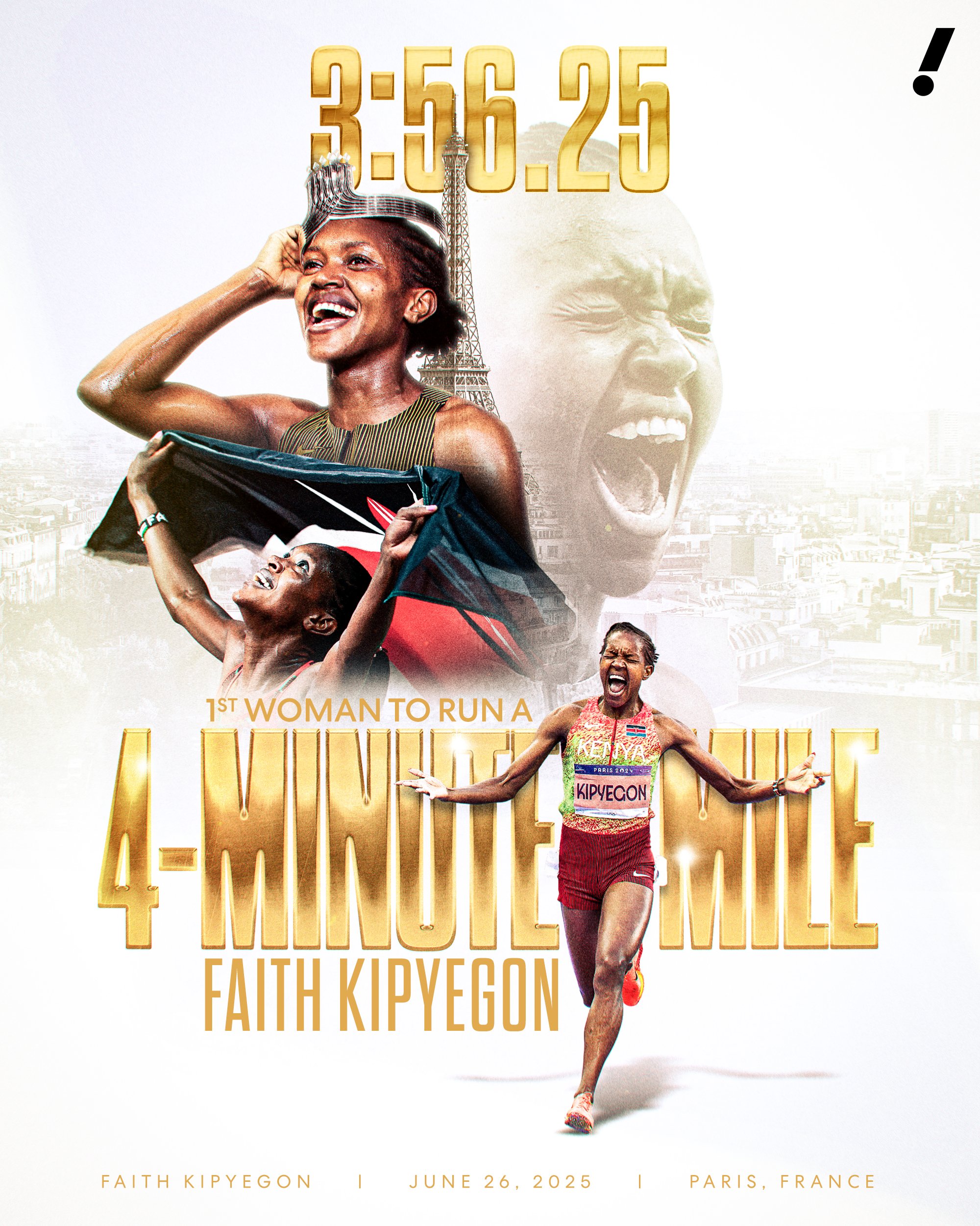 Faith Kipyegon 4-Minute Mile Graphic*