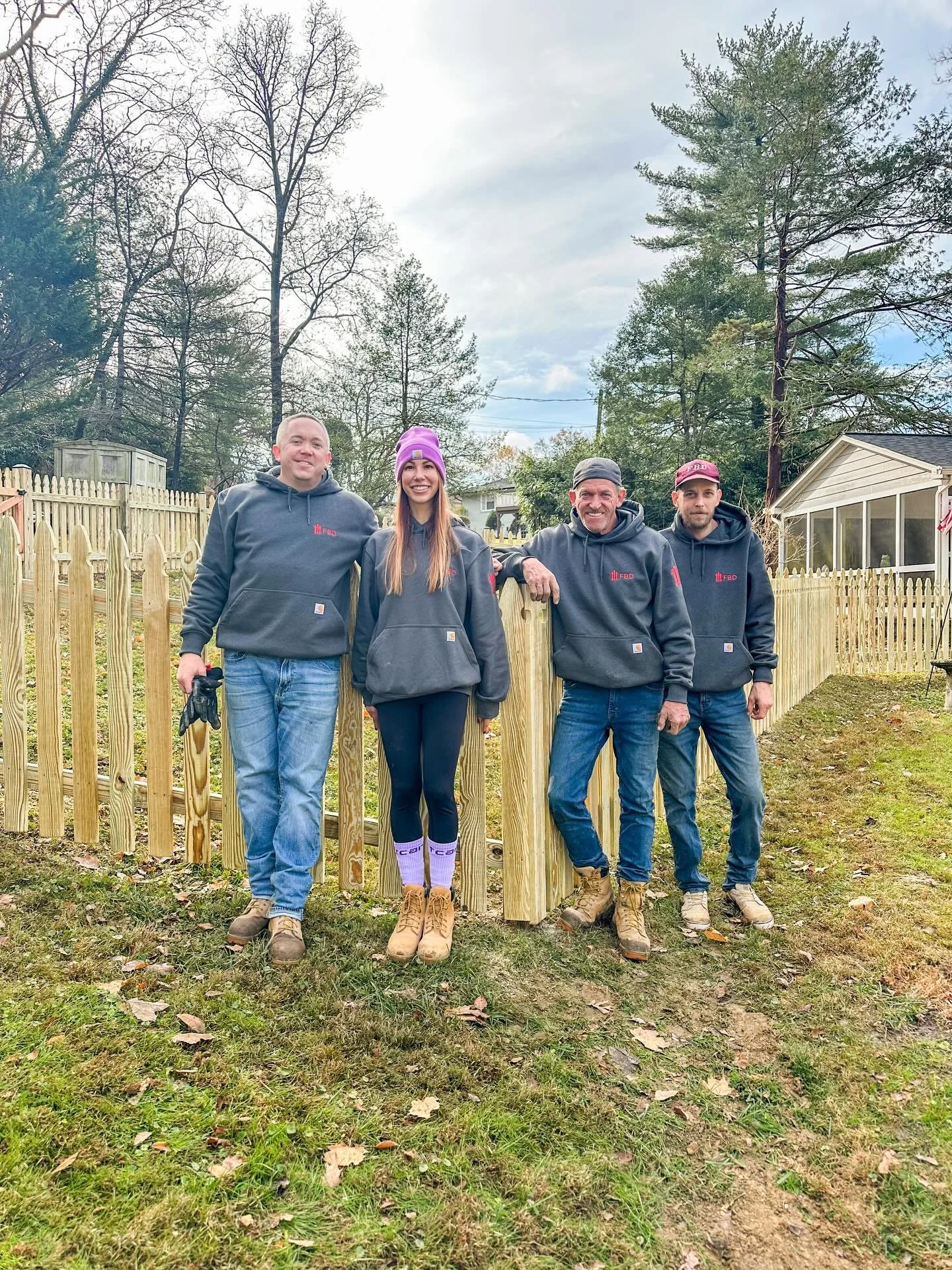 Another day, another fence, another happy family! 

John and his sons, Michael and Tim, recently completed this picket fence for a family in Ellicott City. This family recently lost their pup and are preparing to add a new addition in early 2026. 

I